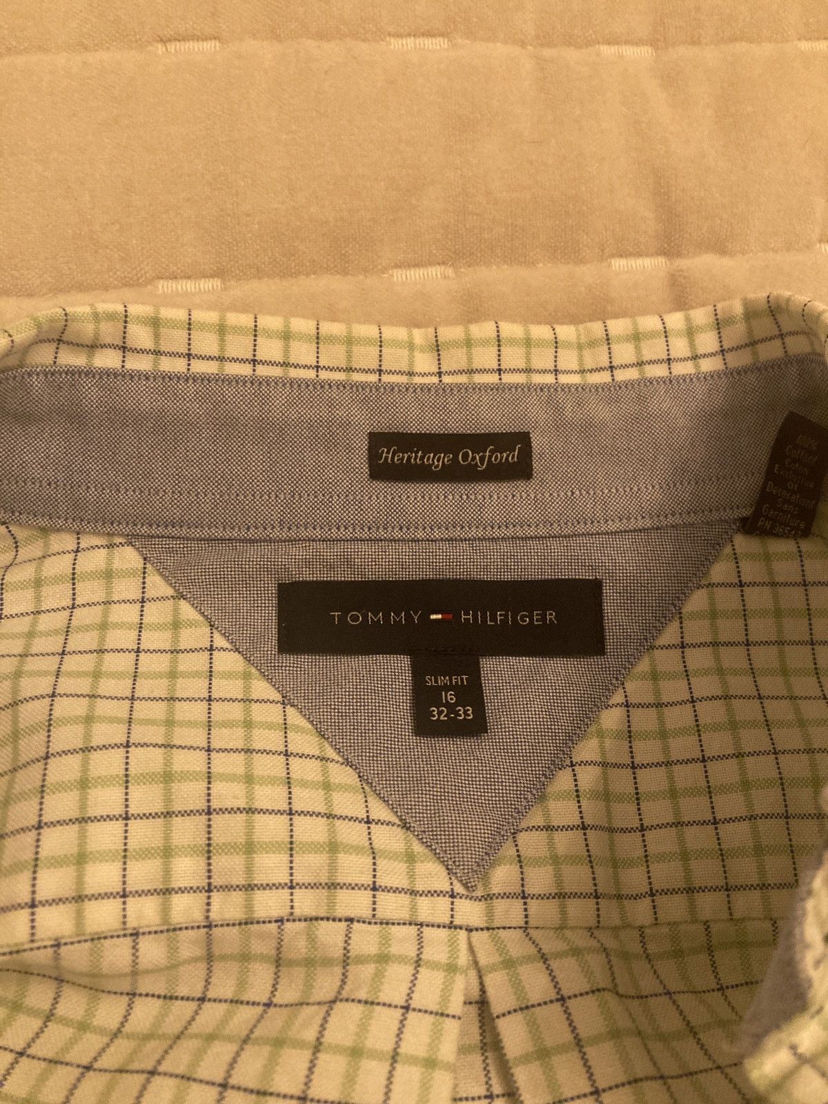 Tommy Hilfiger Light Green Tommy Hilfiger Slim Fit Button Up Size US M / EU 48-50 / 2 - 1 Thumbnail