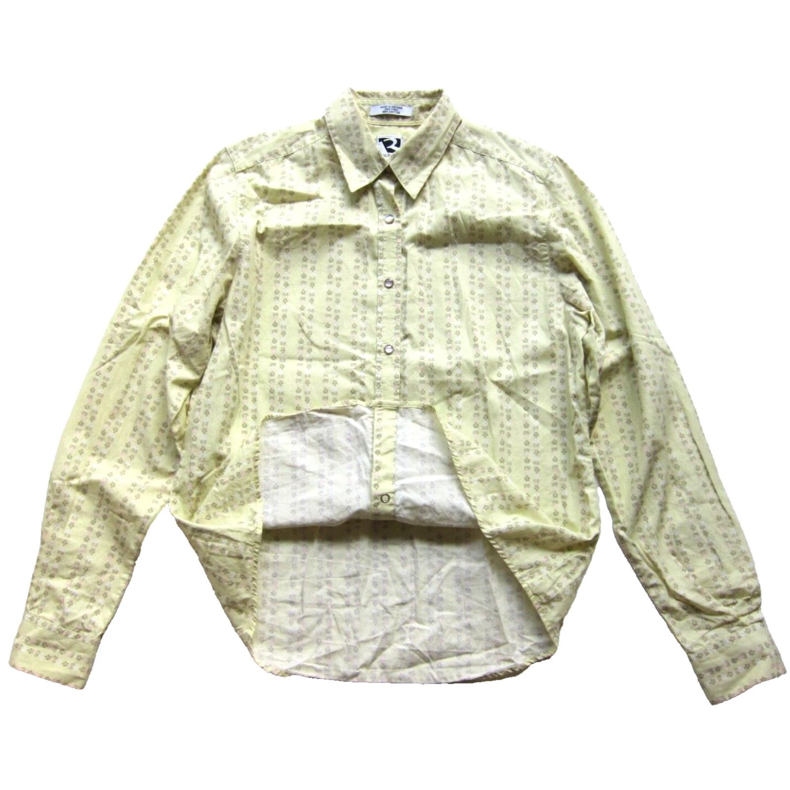 Vintage Rockies 100% Cotton Yellow Floral Long Sleeve Western Shirt M Size M / US 6-8 / IT 42-44 - 4 Thumbnail