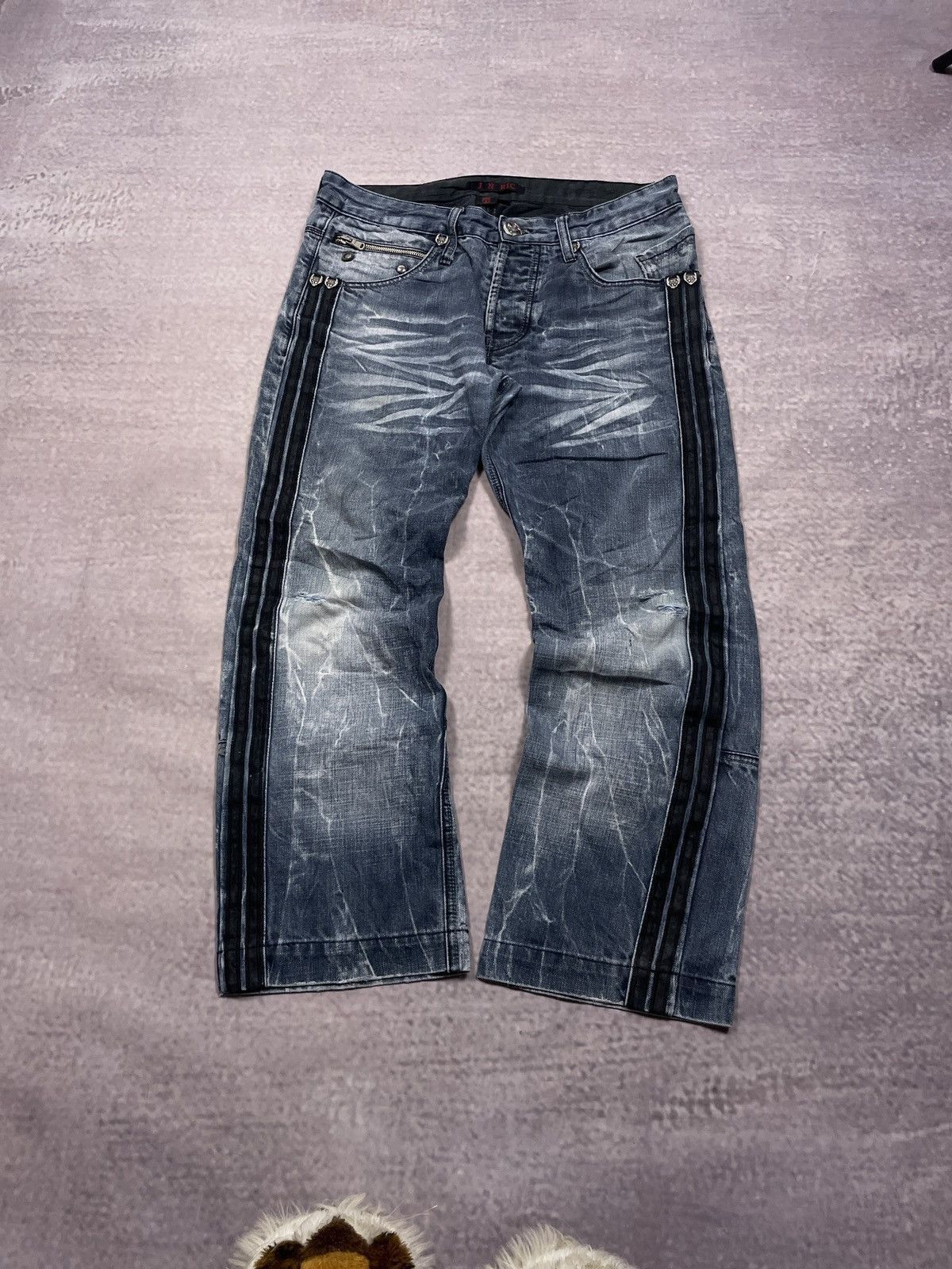 Y2K Flare Opium LGB Style Jenric Distressed Denim Jeans