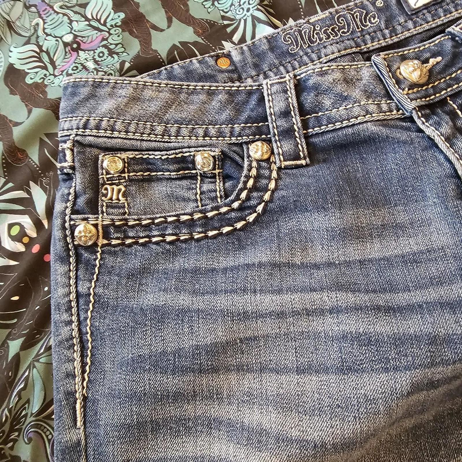Designer Miss Me Women's Boot Cut Blue Jeans Size 30" / US 8 / IT 44 - 3 Thumbnail