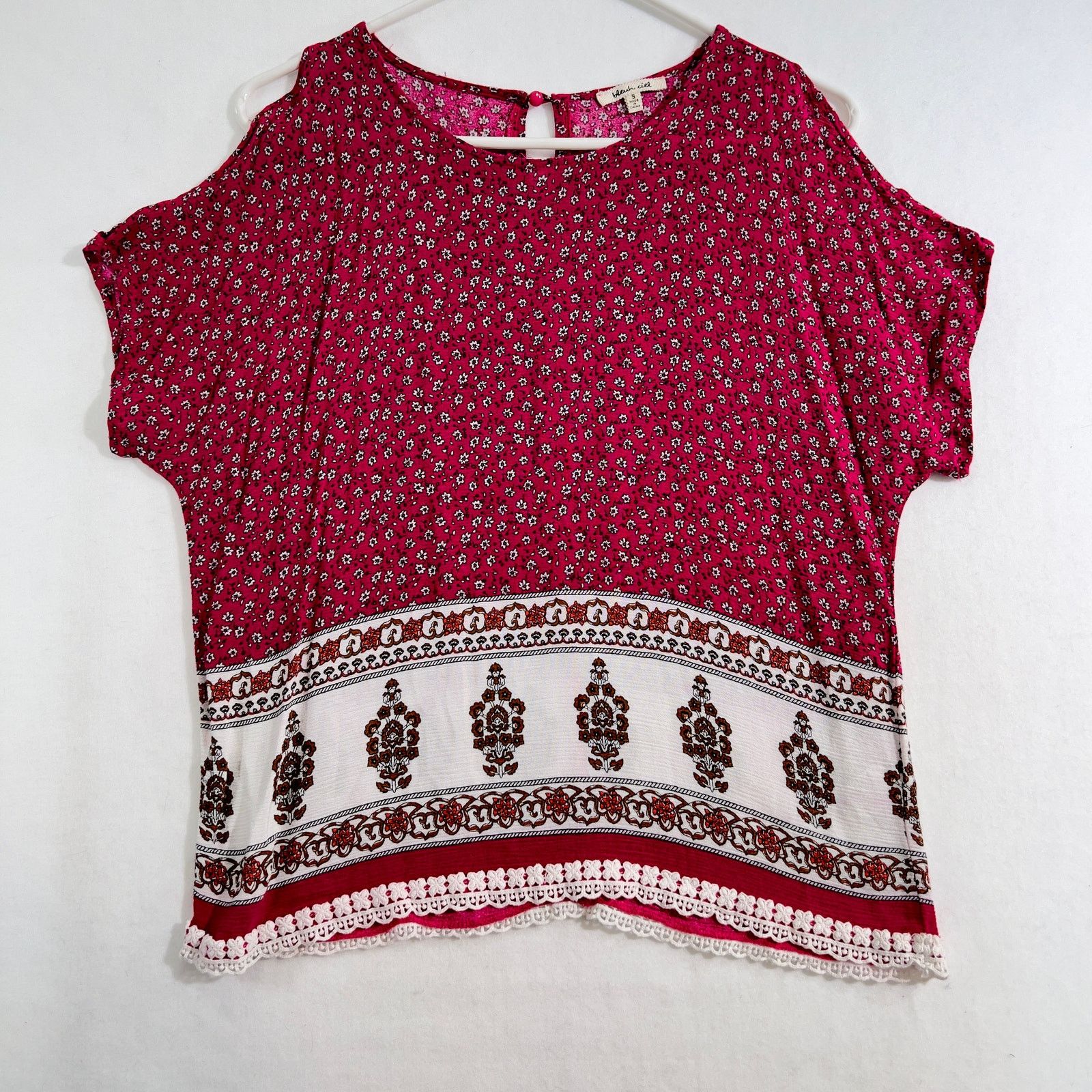 Anthropologie Exposed Shoulder Blouse Bleuh Ciel Anthropologie Floral Size S / US 4 / IT 40 - 1 Thumbnail