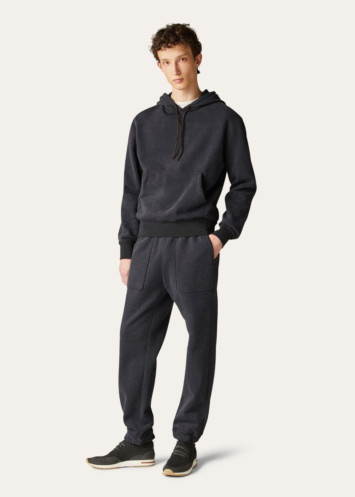 Loro Piana o1srvl11e1224 Gauzed Cotton Jogging Pant in Dark Grey Size US 28 / EU 44 - 4 Thumbnail