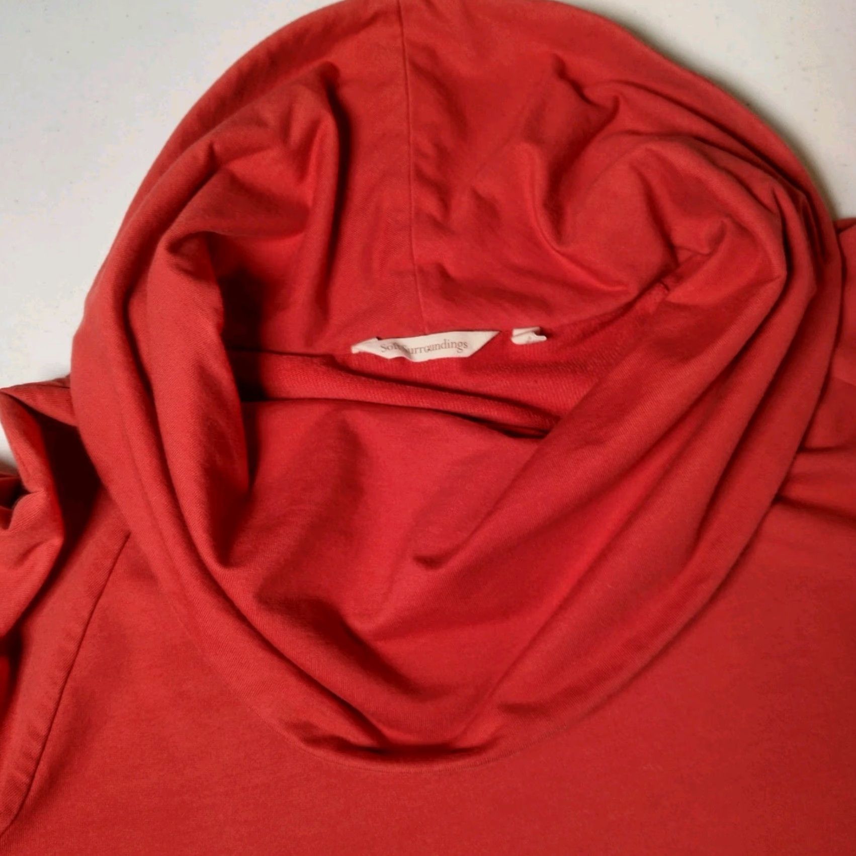 Soft Surroundings Soft Surroundings Tunic Shirt Women M Orange Long Sleeve High Neck Casual Pullover Knit Cotton Modal Spandex Regular Everyday Classic Comfort 90s? Size M / US 6-8 / IT 42-44 - 4 Thumbnail