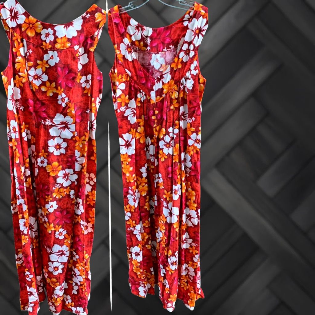 ALOHAS VINTAGE Aloha Loni Fashions Hawaiian Dress Maxi Tiki Aloha Hawaii Size M Cotton Size M / US 6-8 / IT 42-44 - 1 Thumbnail