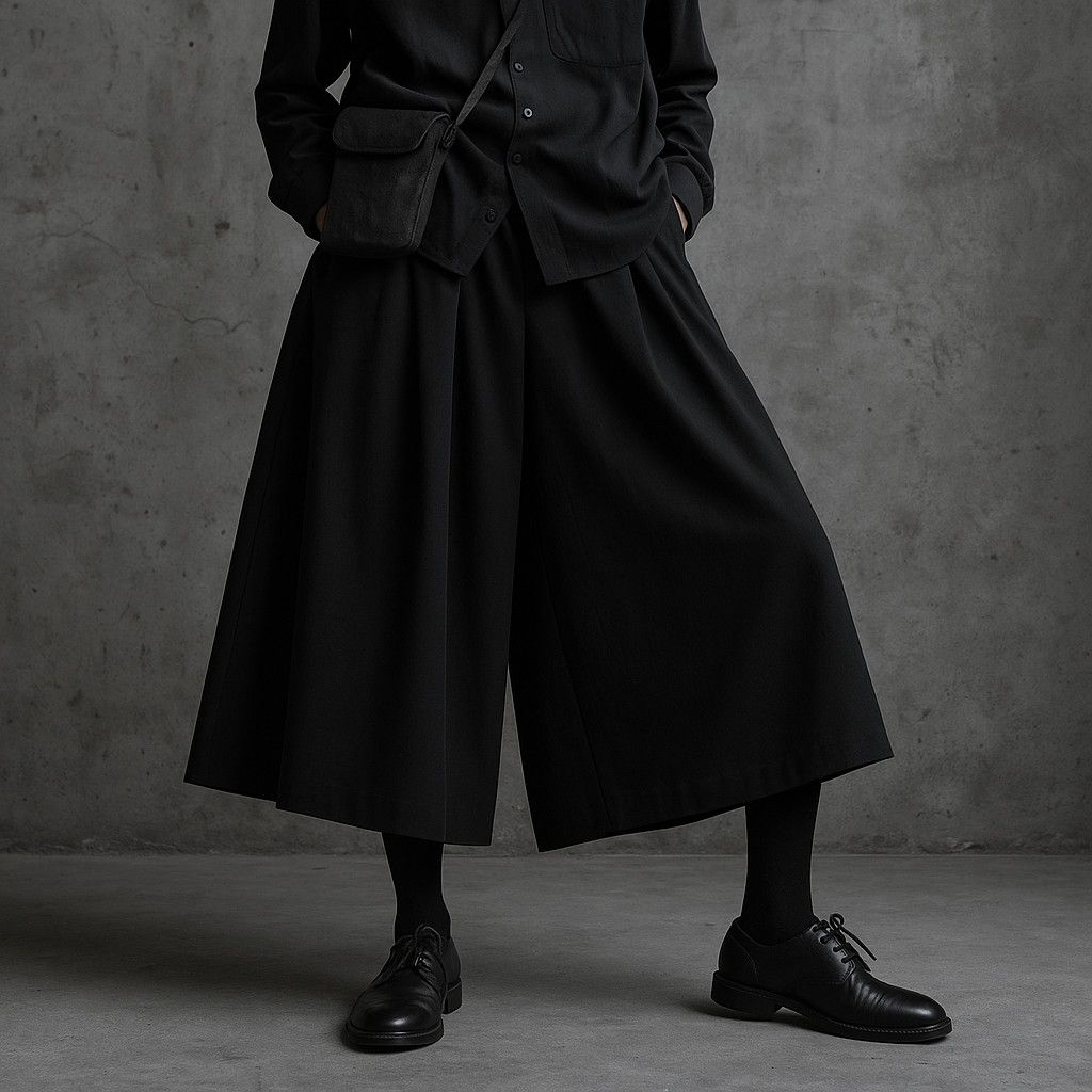 Other Japanese Hakama Pants Unisex Wide Leg Trousers Size US 34 / EU 50 - 2 Thumbnail