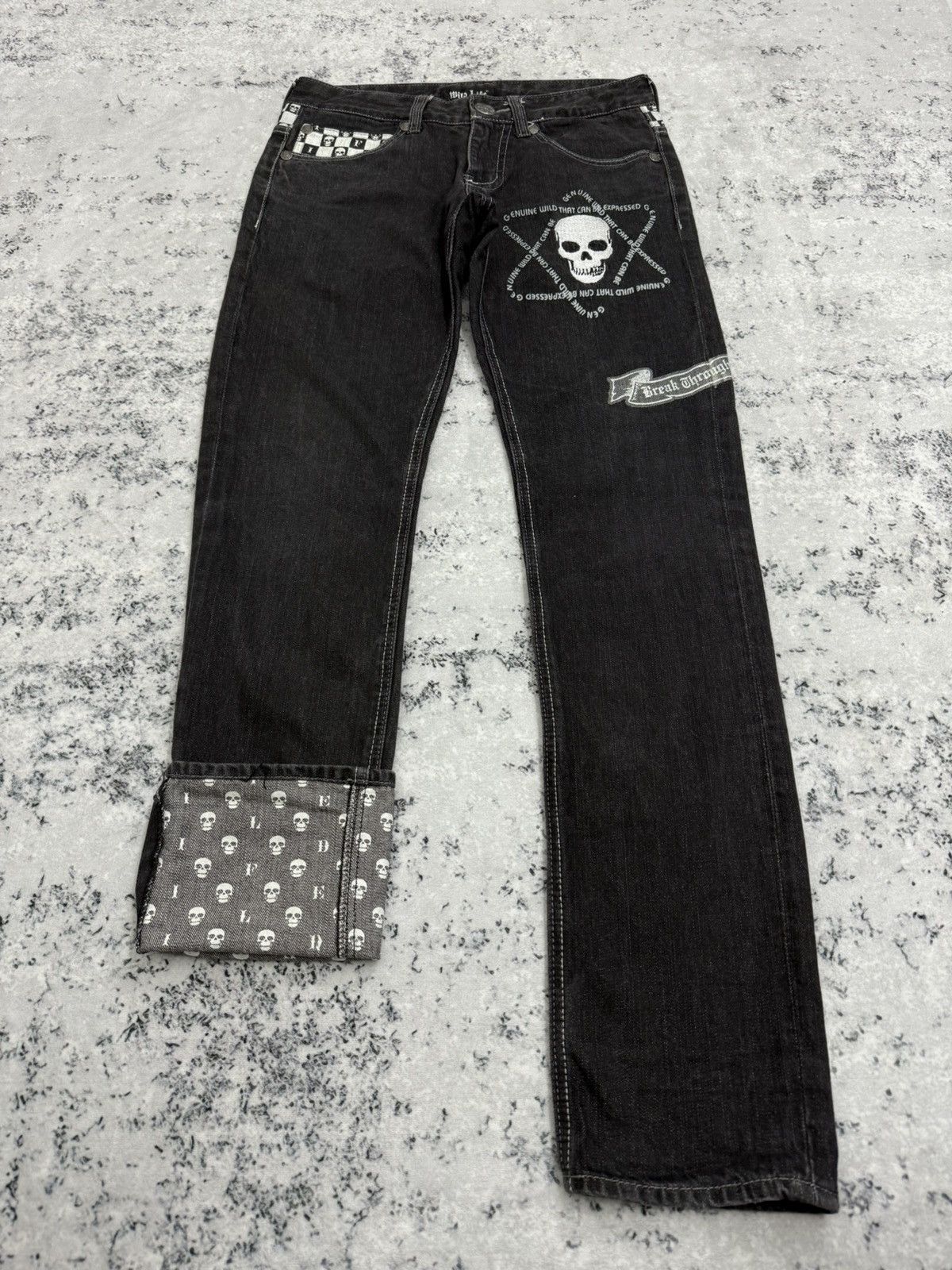 Seditionaries Y2K Wild Life Japan Skull Hexagram Punk Denim Jeans Size US 30 / EU 46 - 1 Thumbnail