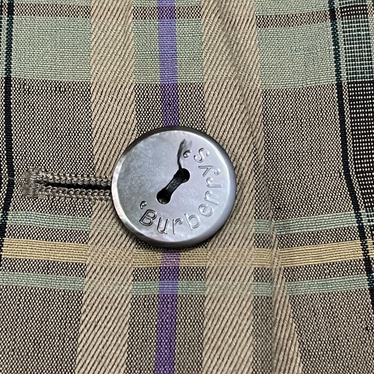 Burberry Vintage 90s Burberrys’ Japan Checkered Cotton Linen Blazer Size M / US 6-8 / IT 42-44 - 20 Thumbnail