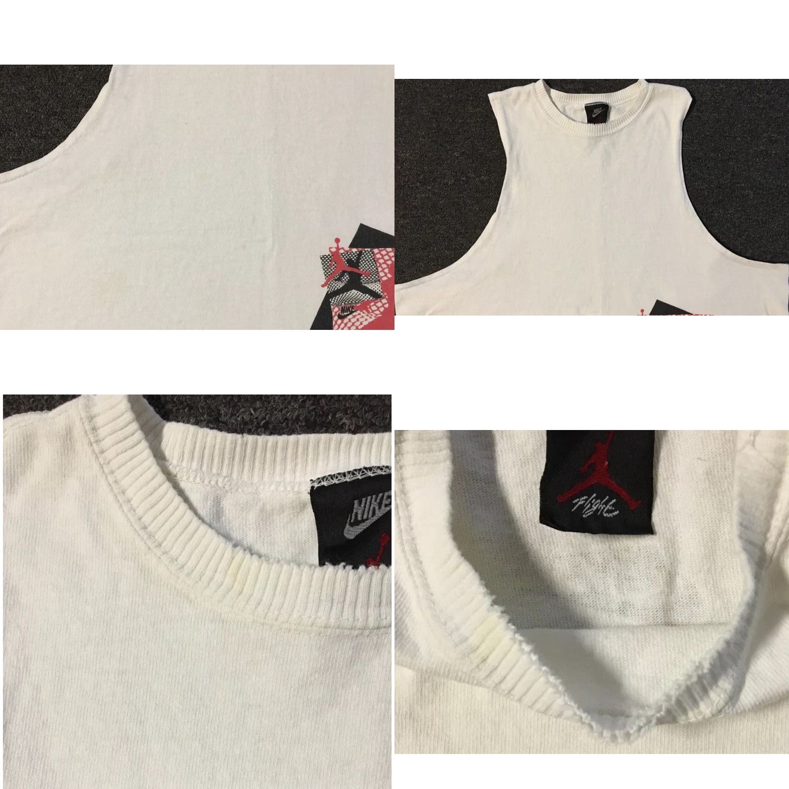 Nike VINTAGE Nike Michael Jordan Faded Tank Top M L White Boxy Chicago Bulls Swoosh Grunge 90s USA Wind? Size US M / EU 48-50 / 2 - 8 Thumbnail