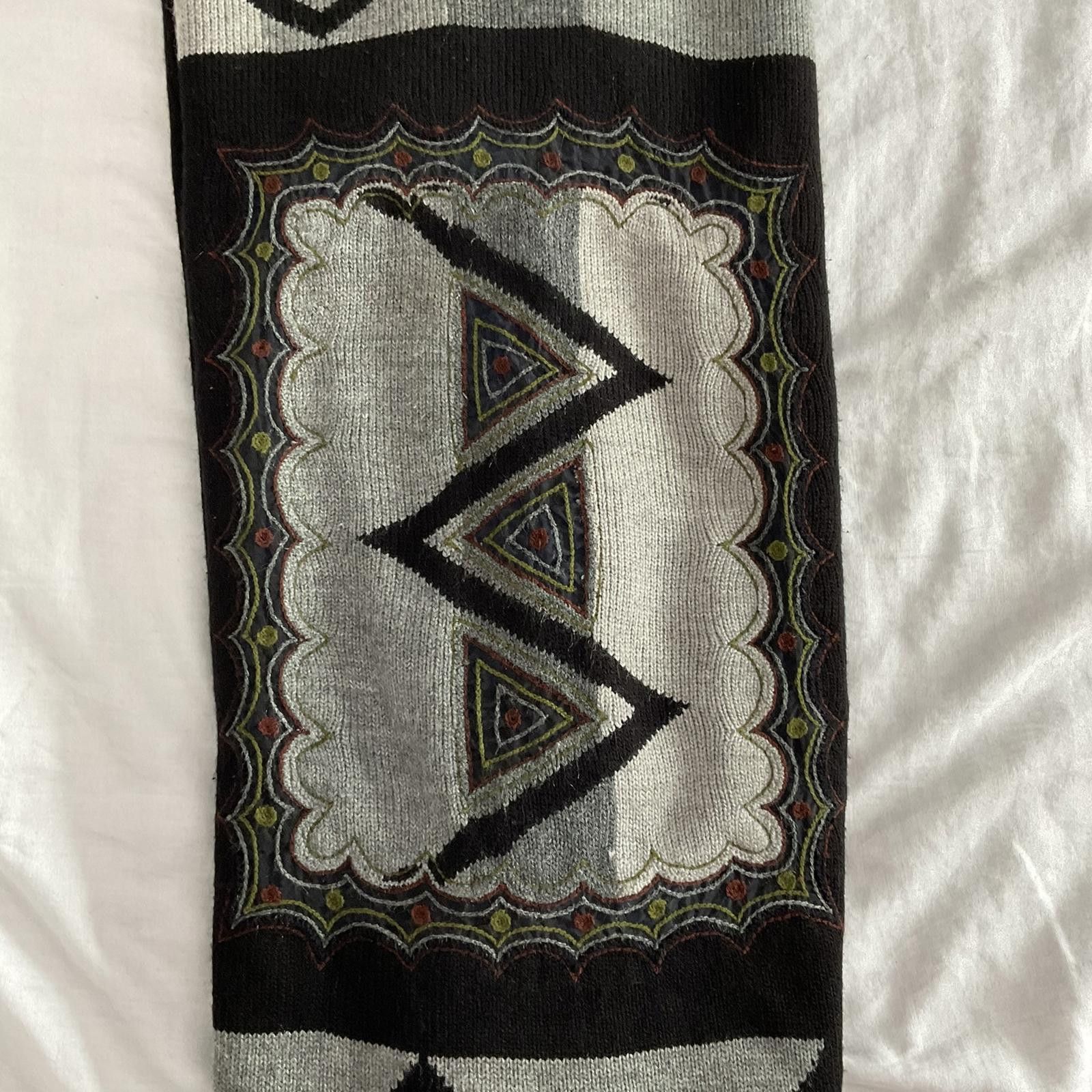 Vintage vintage 80's deetex abstract black gray sweater large Size L / US 10 / IT 46 - 4 Thumbnail