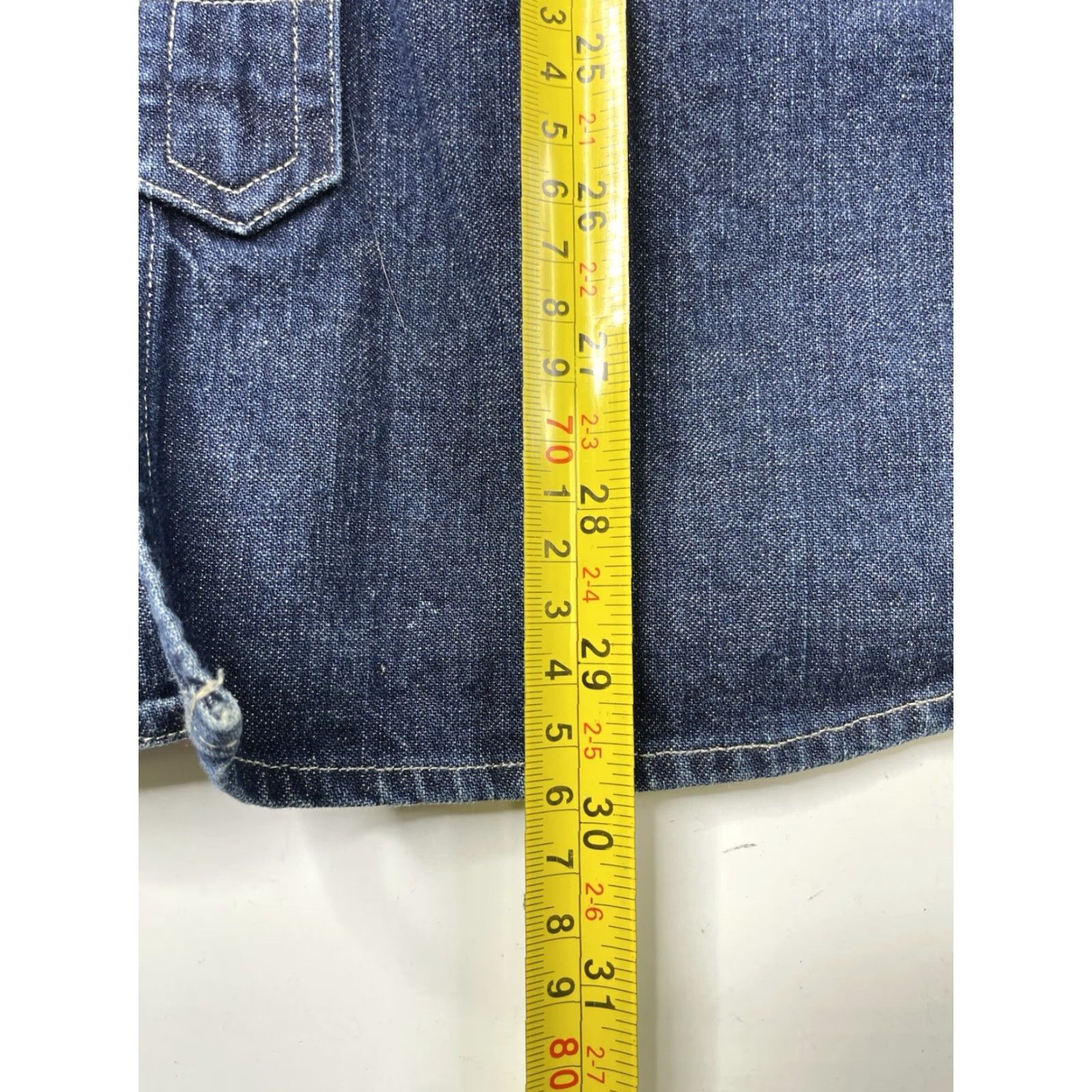 J.Crew J.CREW Wallace & Barnes Heavy Denim Jean Work Shirt Mens Size Small Indigo Blue Jacket Shirt Size US S / EU 44-46 / 1 - 7 Thumbnail