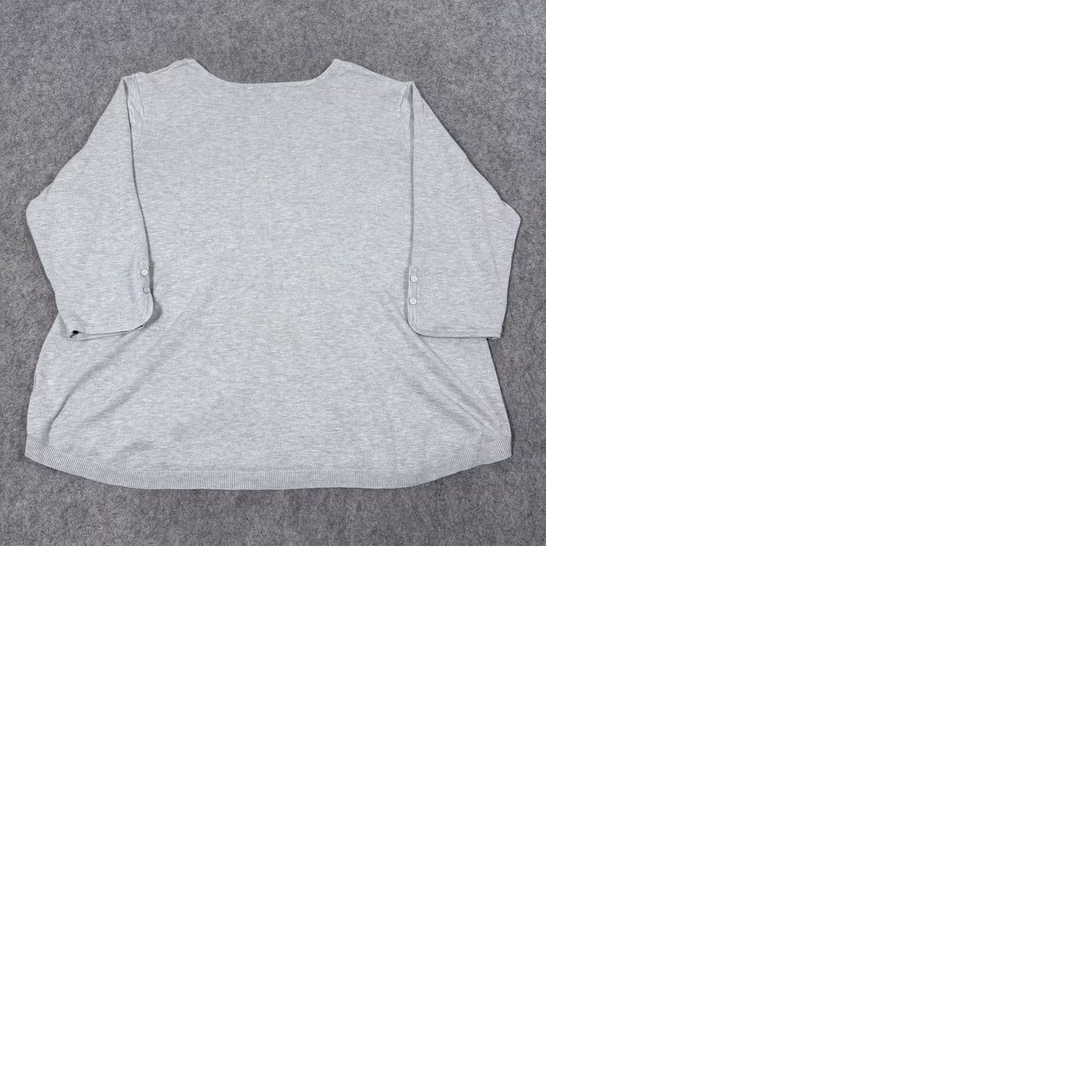 Vintage Lety & Me 3/4 Sleeve V-Neckline Casual Oversize Top Fits Women's Size 3X Gray Size XXL / US 16-18 / IT 52-54 - 11 Thumbnail