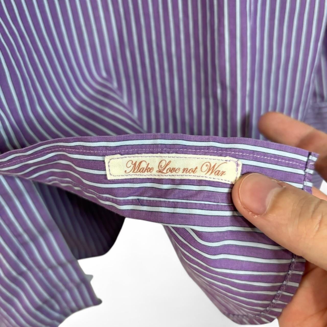 Paul Smith × Vintage Vintage Paul Smith Striped Purple Button-Up Shirt Size US L / EU 52-54 / 3 - 4 Thumbnail