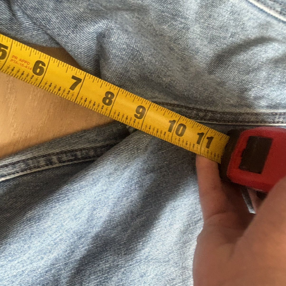 Vintage Custom Sashiko Patchwork Denim Jorts Distress Grunge Y2K Size US 32 / EU 48 - 6 Thumbnail
