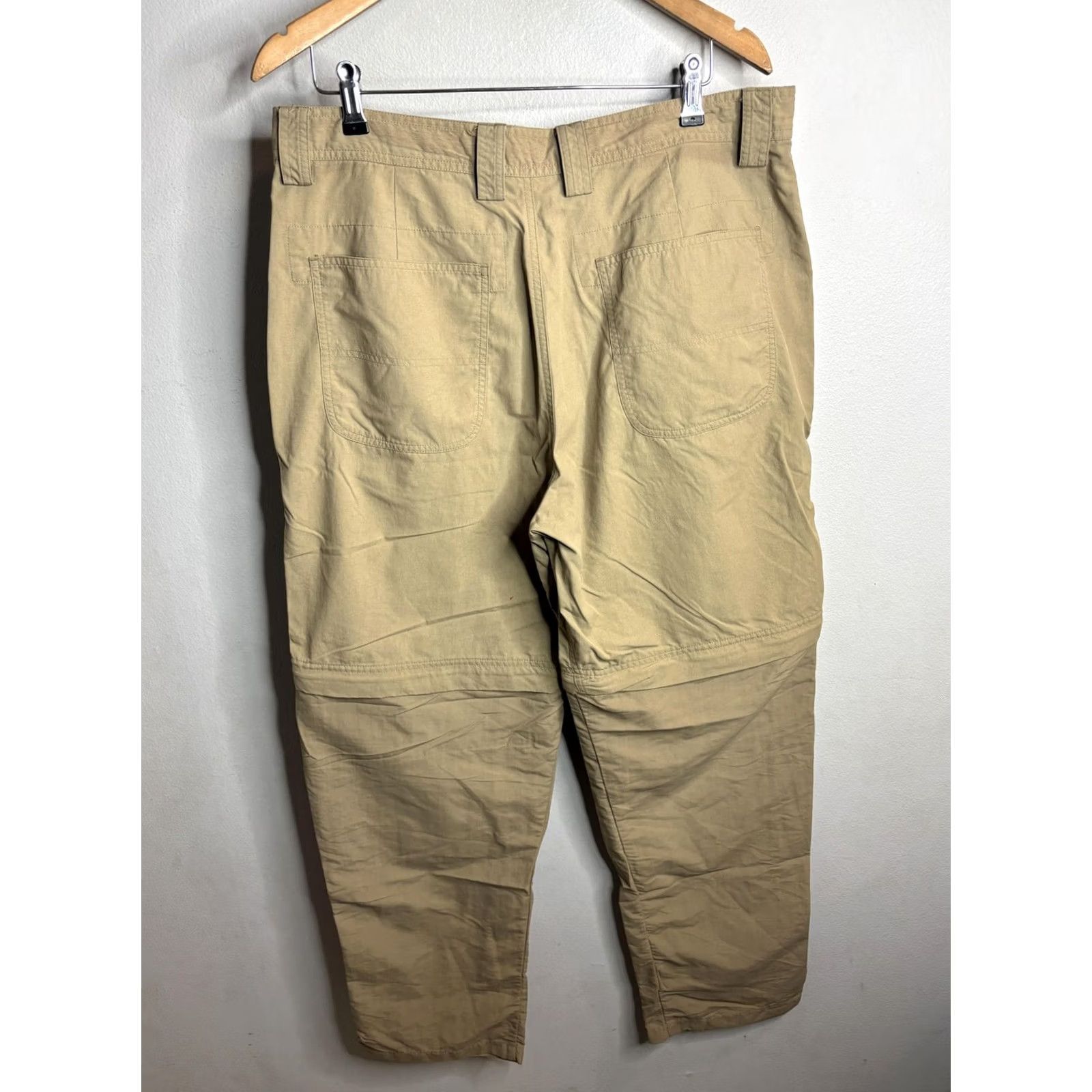Vintage L.L. Bean Pants Mens 36x34 Beige Nylon Hiking Quick Dry Zip Pockets Trail Mens Regular 36W 34L Beige Khakis Outdoor Hiking Travel Size US 36 / EU 52 - 4 Thumbnail