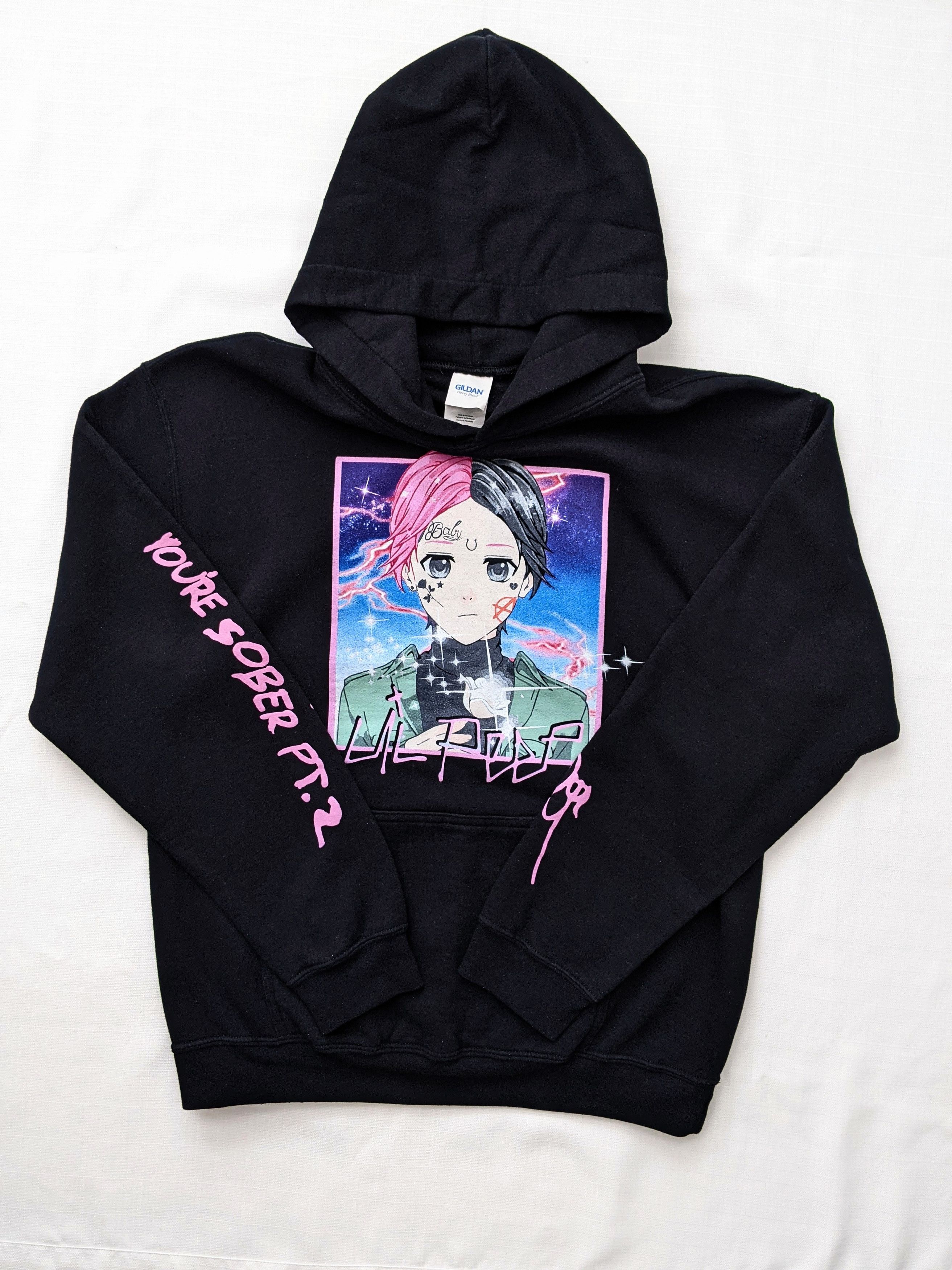 Gildan Vintage Lil Peep Gilden hoodie Size US M / EU 48-50 / 2 - 1 Thumbnail