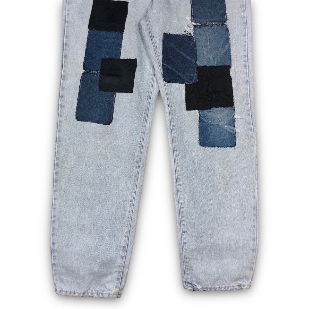 Edwin Vintage Edwin Acid Wash Distressed Patchwork Denim Jeans Size US 42 / EU 58 - 9 Thumbnail