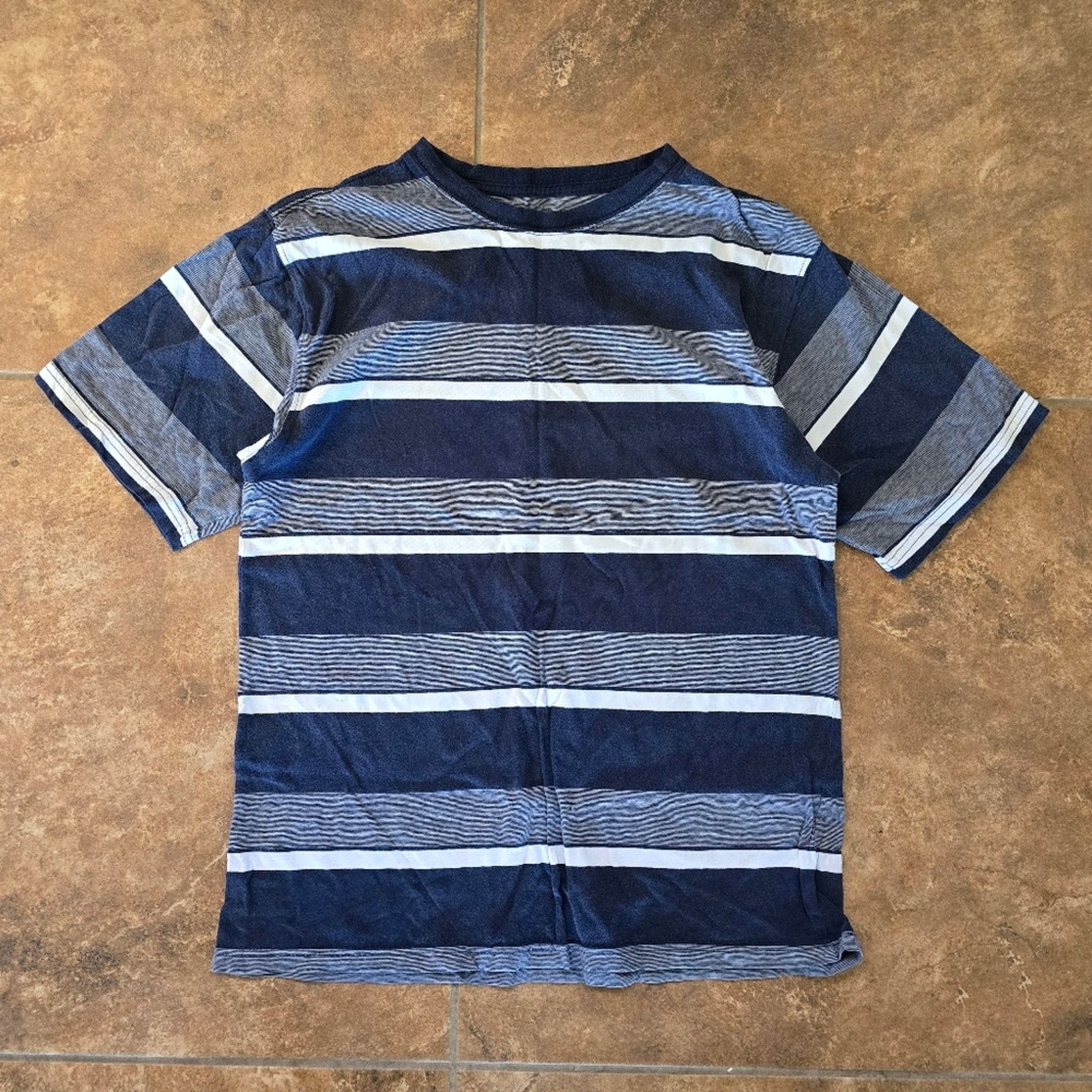 Faded Glory Navy White Striped FG Short Sleeve Size US XXL / EU 58 / 5 - 1 Thumbnail