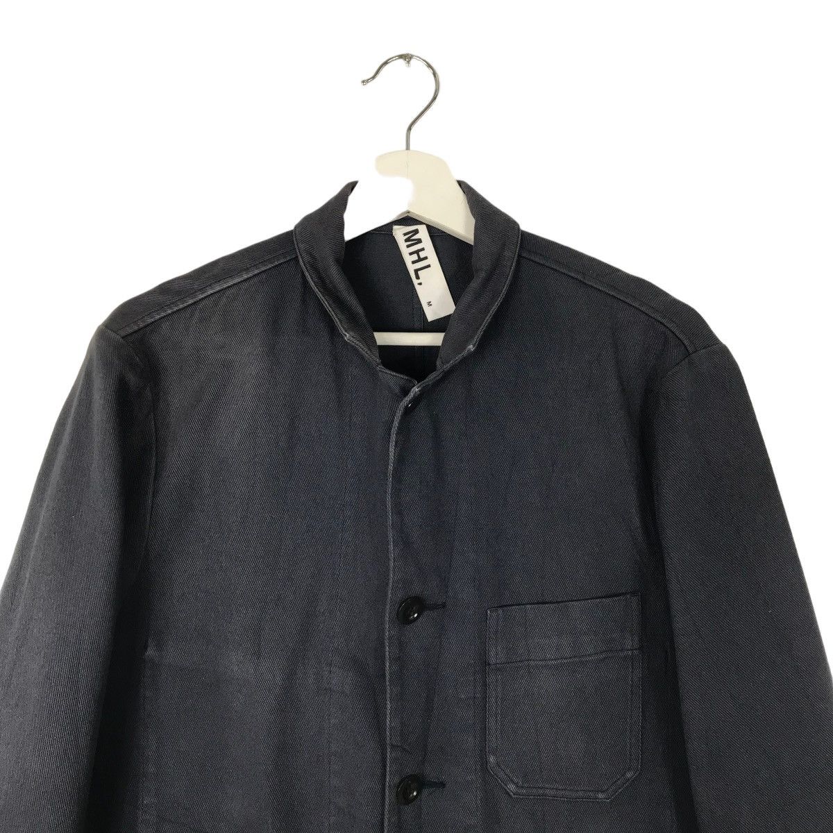 Margaret Howell 💥 MHL MARGARETT HOWELL SHAWL COLAR NAVY JACKET Size US M / EU 48-50 / 2 - 3 Thumbnail