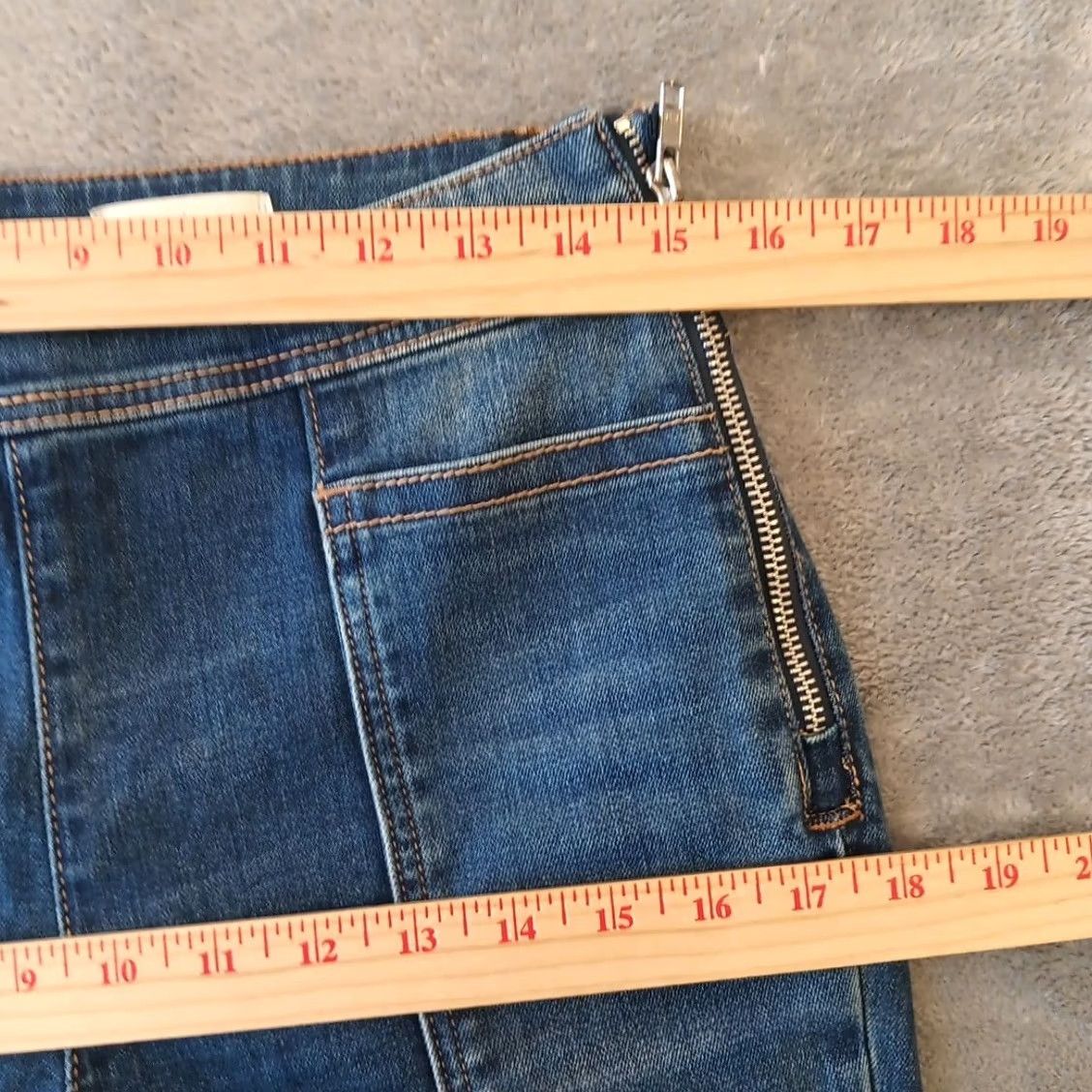 Vintage Pilcro Cropped Jeans Womens Size 28 Blue Side Zip 28x25.5 Denim Regular Rise Mid 8.5-10.5 Inseam 25.5 Inseam 25.5 Inseam Size 28" / US 6 / IT 42 - 3 Thumbnail