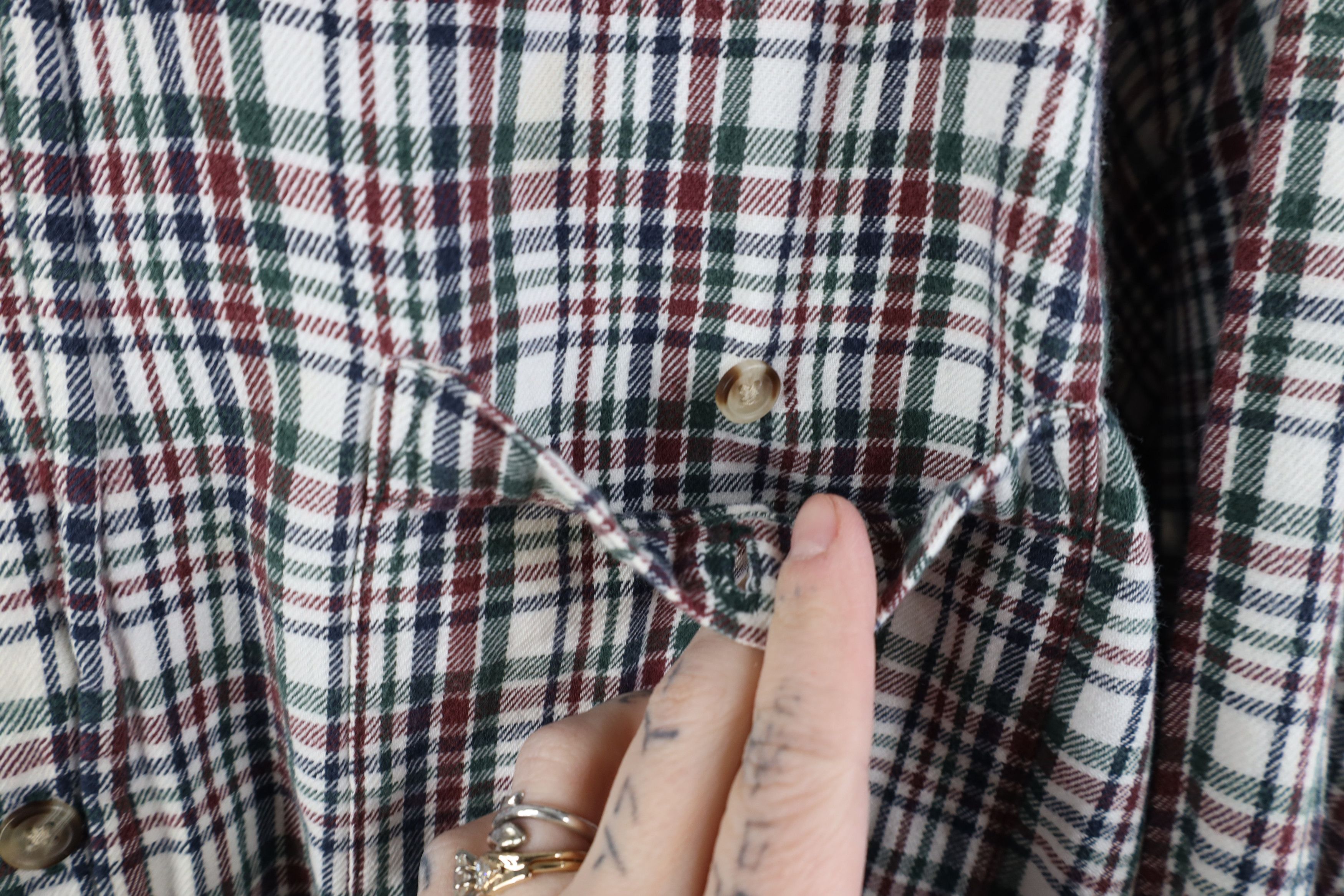 Vintage Vintage 90s Streetwear Flannel Collared Button Down Shirt Size US L / EU 52-54 / 3 - 5 Thumbnail