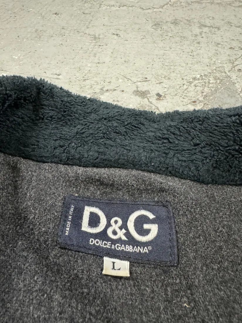 Dolce & Gabbana × Vintage 2000s Dolce & Gabbana Black Plush Fleece Trucker Jacket Size US M / EU 48-50 / 2 - 10 Thumbnail