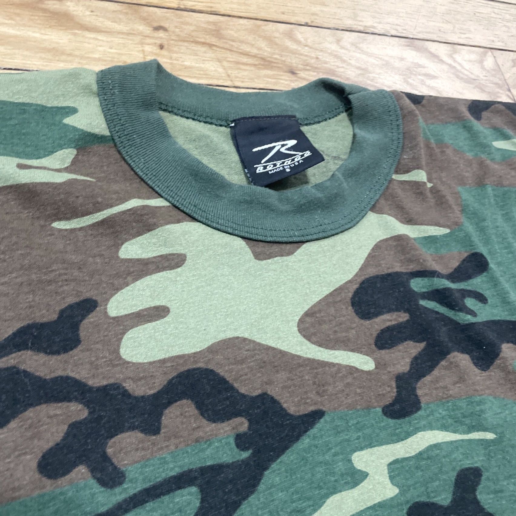 Rothco VINTAGE Rothco Army Surplus Shirt Men S Camouflage Green Army Forest Woodland Made USA Size US S / EU 44-46 / 1 - 4 Thumbnail