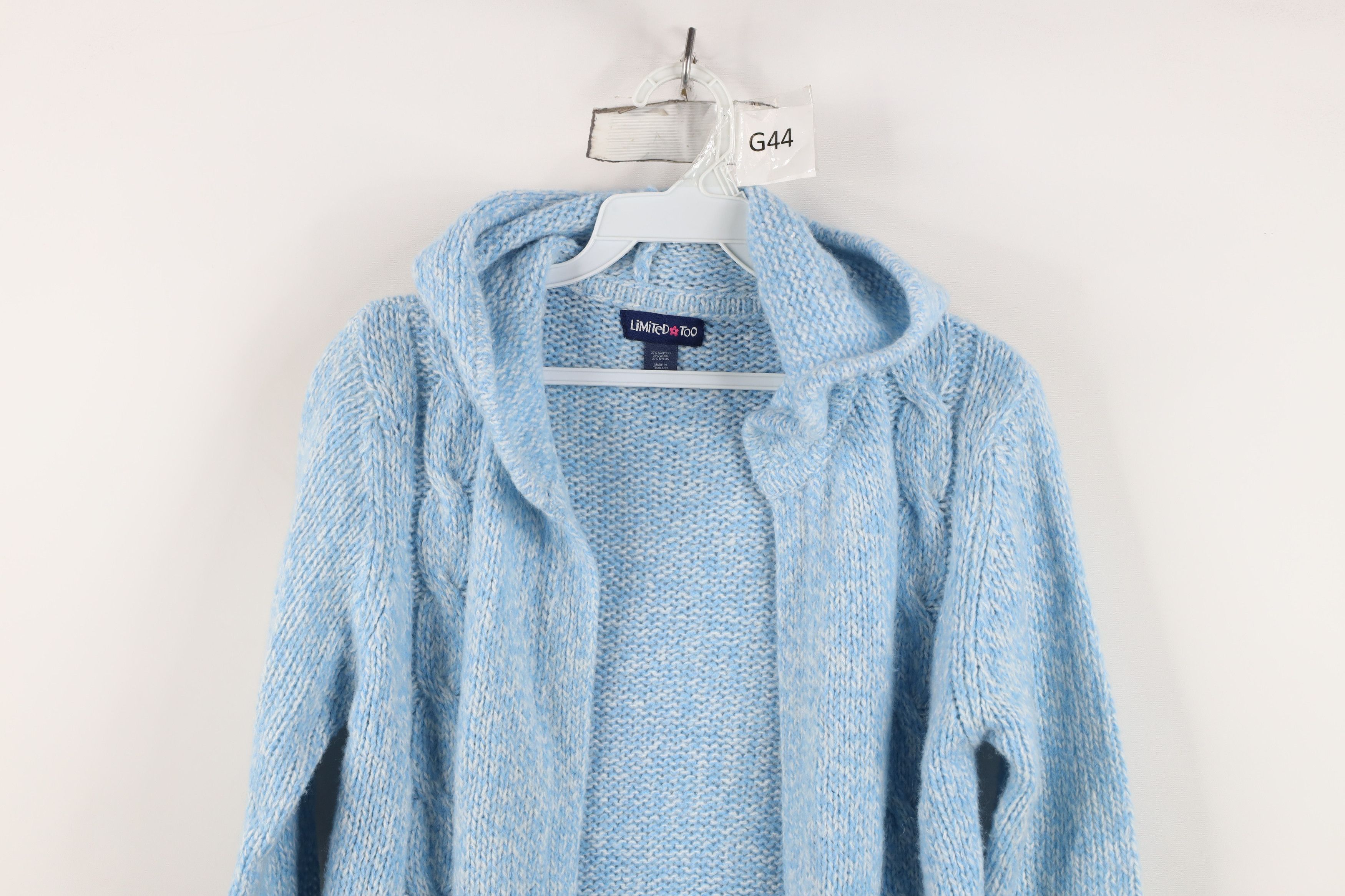 Vintage Vintage 90s Y2K Limited Too Hooded Knit Cardigan Sweater Size M / US 6-8 / IT 42-44 - 2 Thumbnail