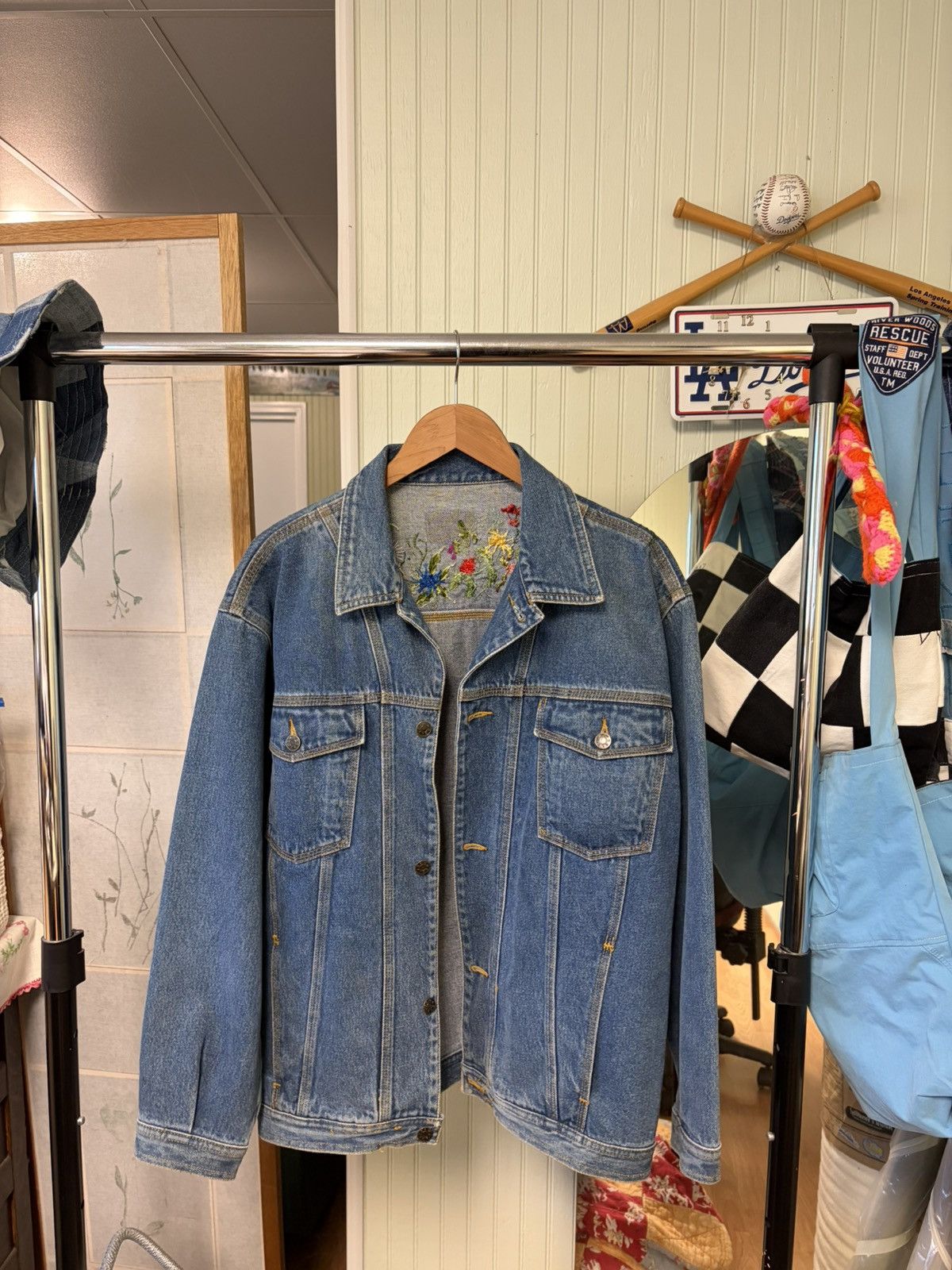 Other Noisette Hand Embroidered Denim Jacket Size US L / EU 52-54 / 3 - 3 Thumbnail