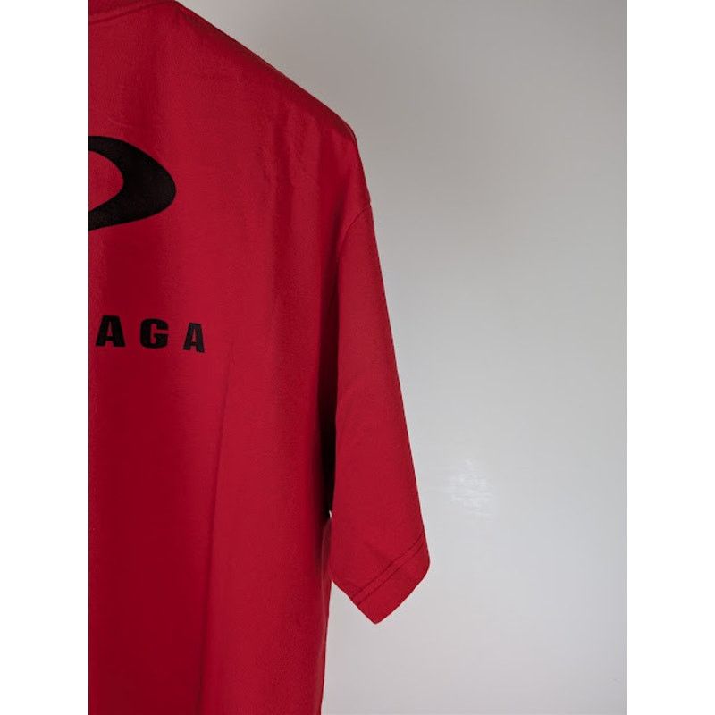 Balenciaga o1rshd1 Sweetheart Dry Jersey Medium Fit T-Shirt in Red Size US L / EU 52-54 / 3 - 13 Thumbnail