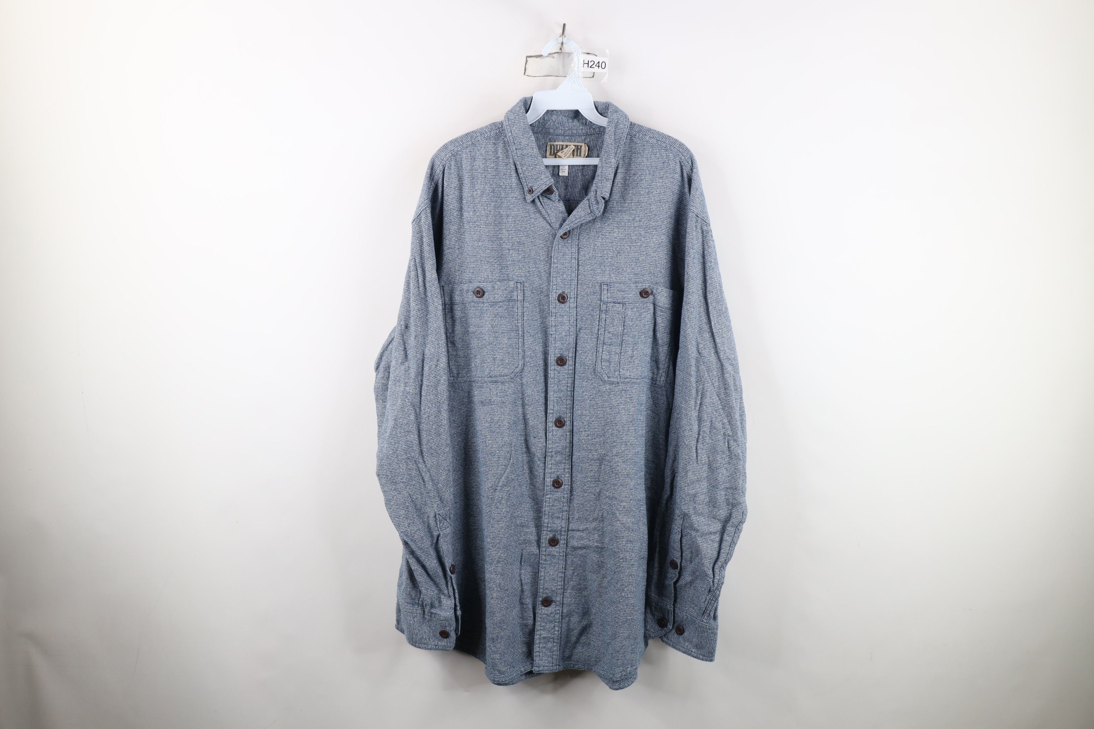 Duluth Trading Company Duluth Trading Co Chambray Collared Button Down Shirt Size US XL / EU 56 / 4 - 1 Thumbnail