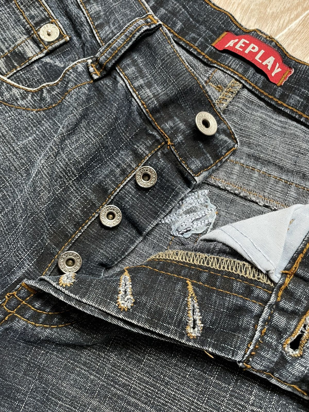 Japanese Brand × Replay × Vintage Y2K Archive Rare Italy Designers Vintage Replay Denim Jeans Size US 31 - 12 Thumbnail