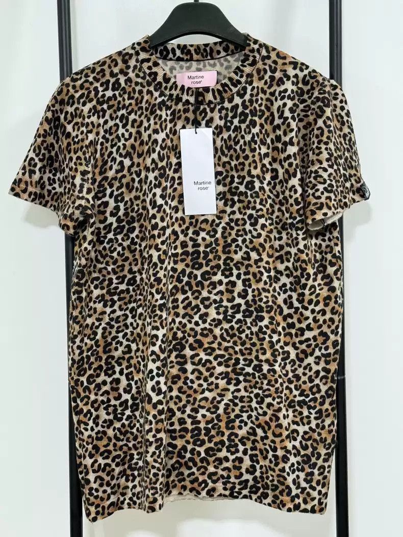 Martine Rose Martine Rose leopard print wool T-shirt -2507 Size US M / EU 48-50 / 2 - 2 Thumbnail