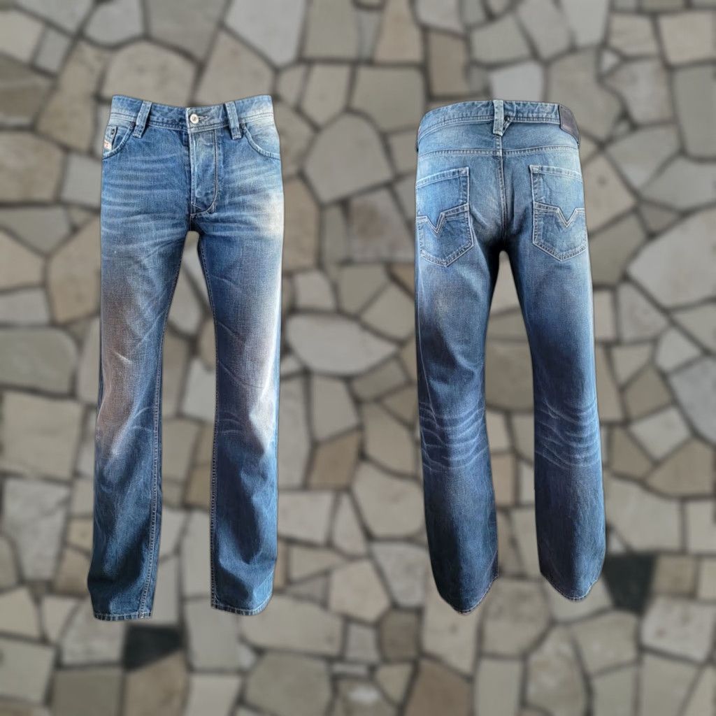 Diesel Diesel Larkee Jeans – W33 L32 – Wash 008ZT – Made in Italy – Blue – Regular Fit – Men’s – 33x32 Size US 33 - 1 Thumbnail