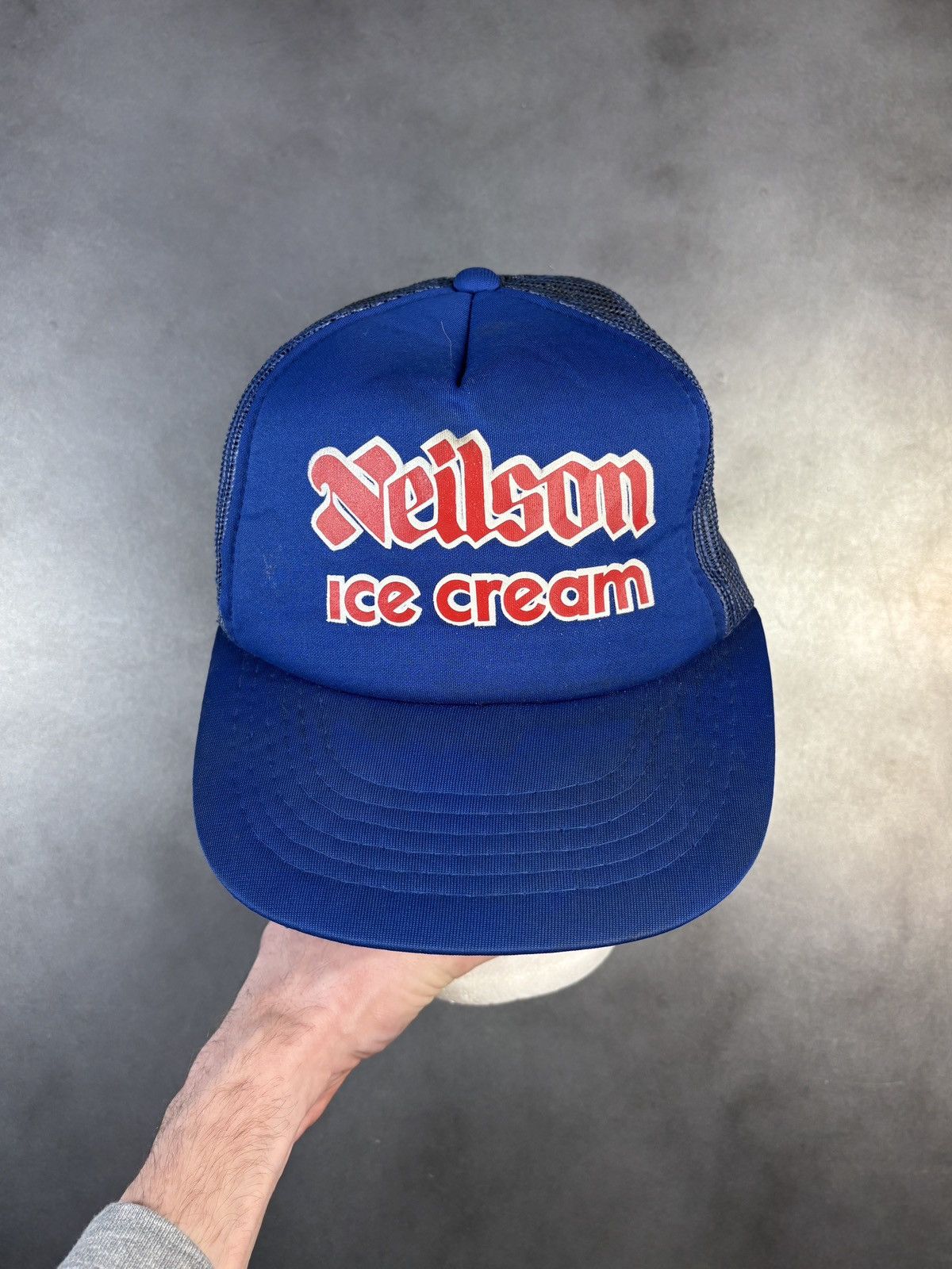 Vintage 1980s Vintage Trucker Hat Nielson Ice Cream Mesh Foam Snapba Size ONE SIZE - 3 Thumbnail