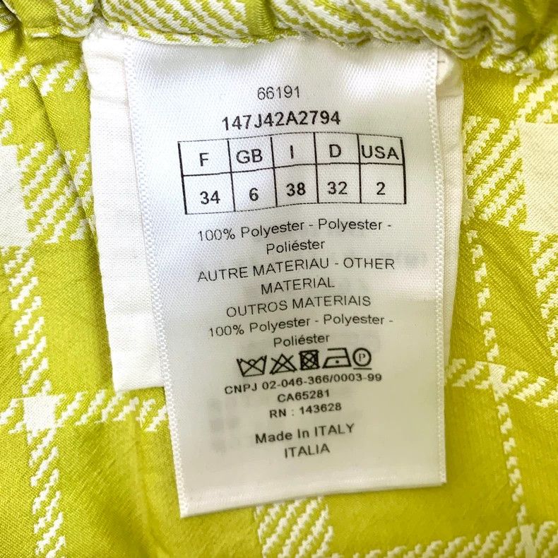 Dior Dior Color-blocked plaid drawstring casual skirt short ski Size 42" / US 20 - 8 Thumbnail