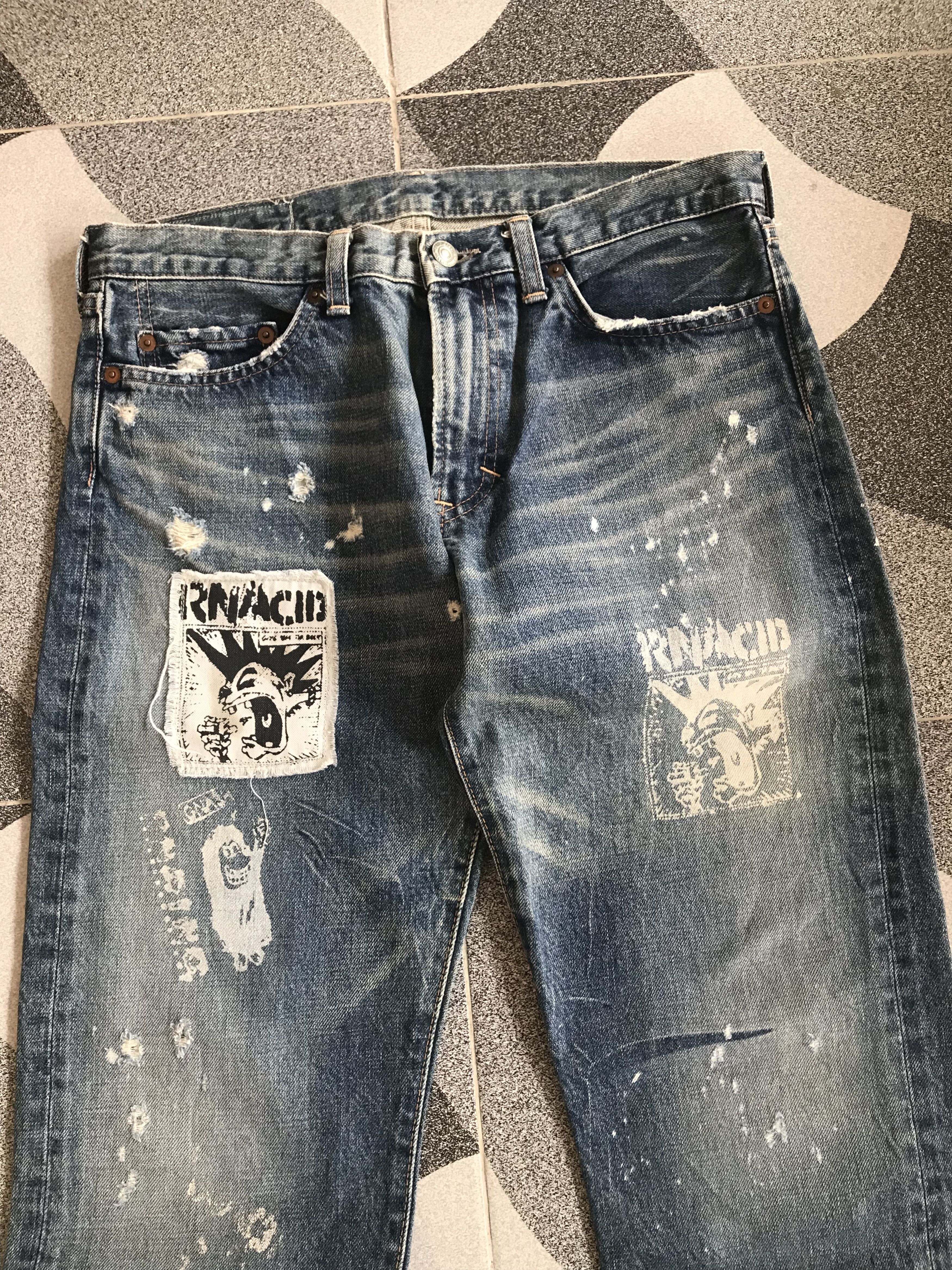 14th Addiction × 20471120 × Hysteric Glamour Y2K RNA Rancid Slash from Chaos Denim Size US 31 - 3 Thumbnail