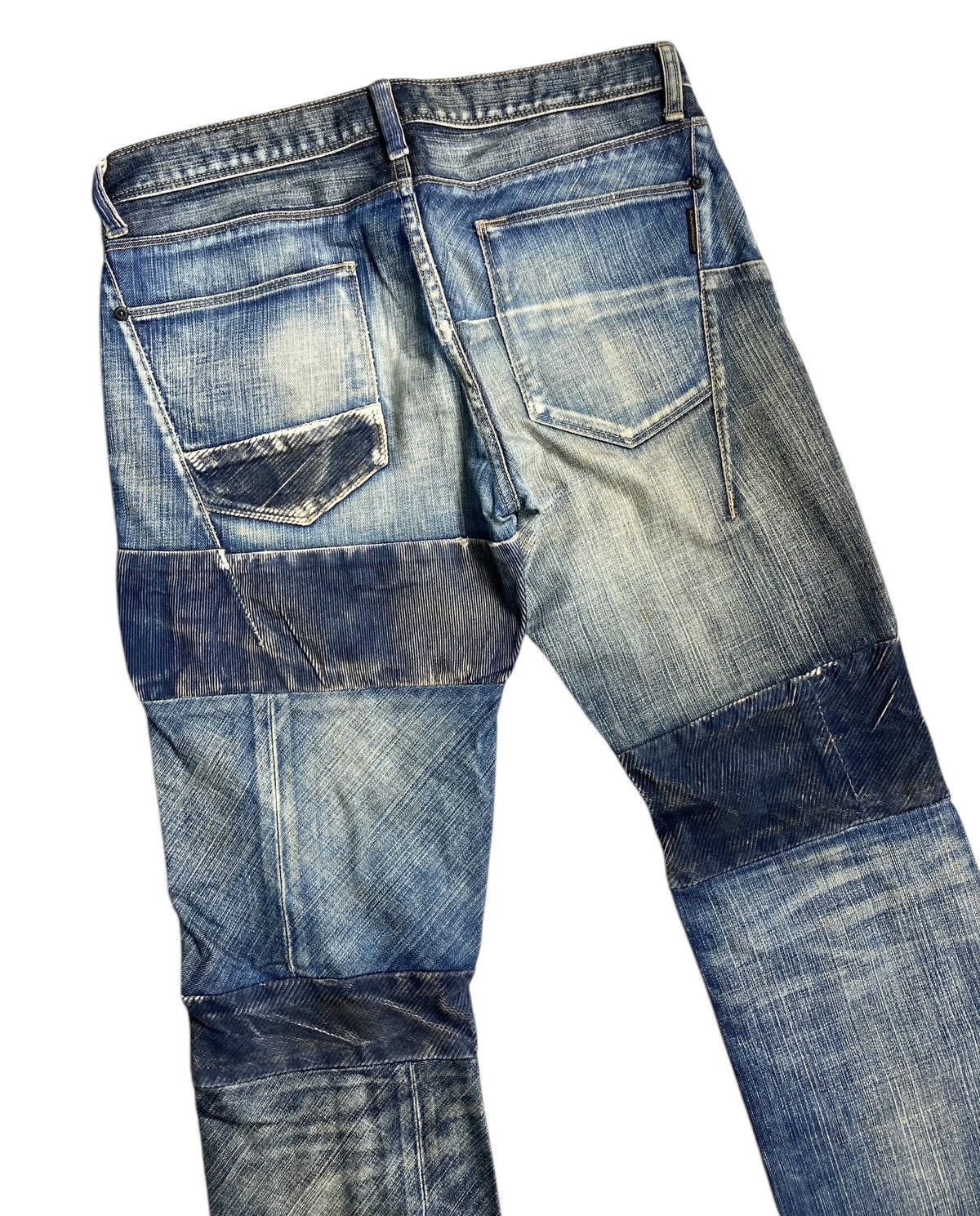 Black Barrett × Neil Barrett Blackbarrett By Neil Barrett Biker Ribbed Jeans Pant Size US 31 - 5 Thumbnail