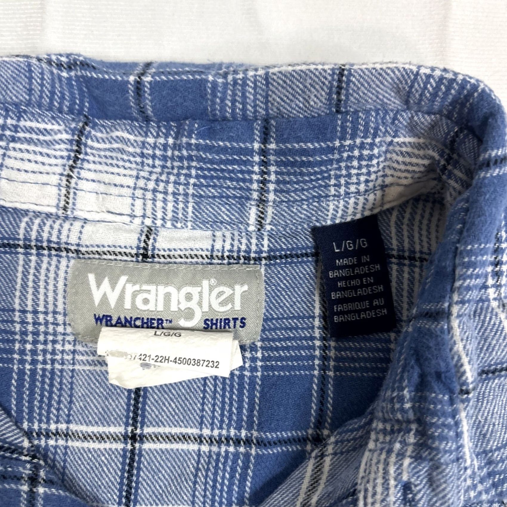 Wrangler VINTAGE Wrangler Workwear Plaid Pearl Snap Men’s Large Long Sleeve Blue Mens L Regular Button-Up Shirt Workwear Size US L / EU 52-54 / 3 - 3 Thumbnail
