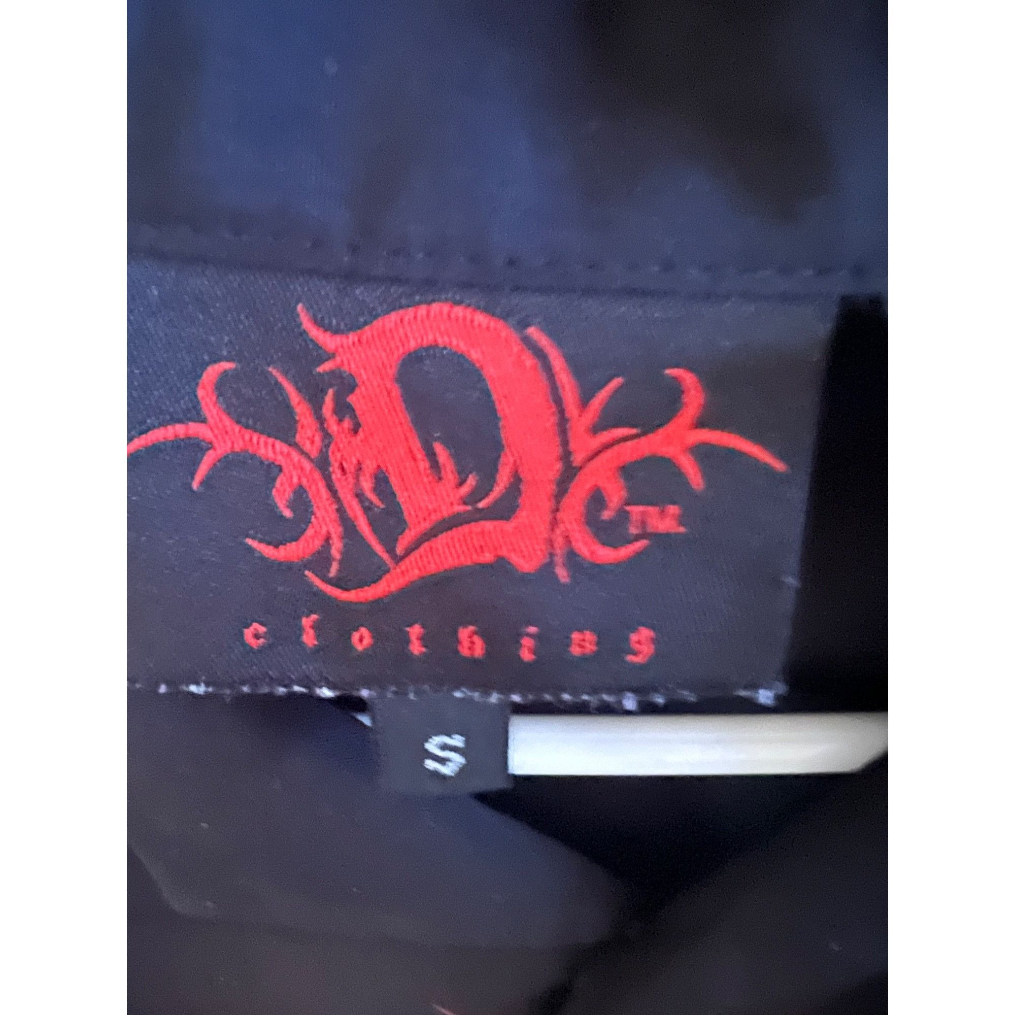 Dragonfly Dragonfly Mens Black Vintage Flames Retro Rockabilly Button Size US S / EU 44-46 / 1 - 8 Thumbnail