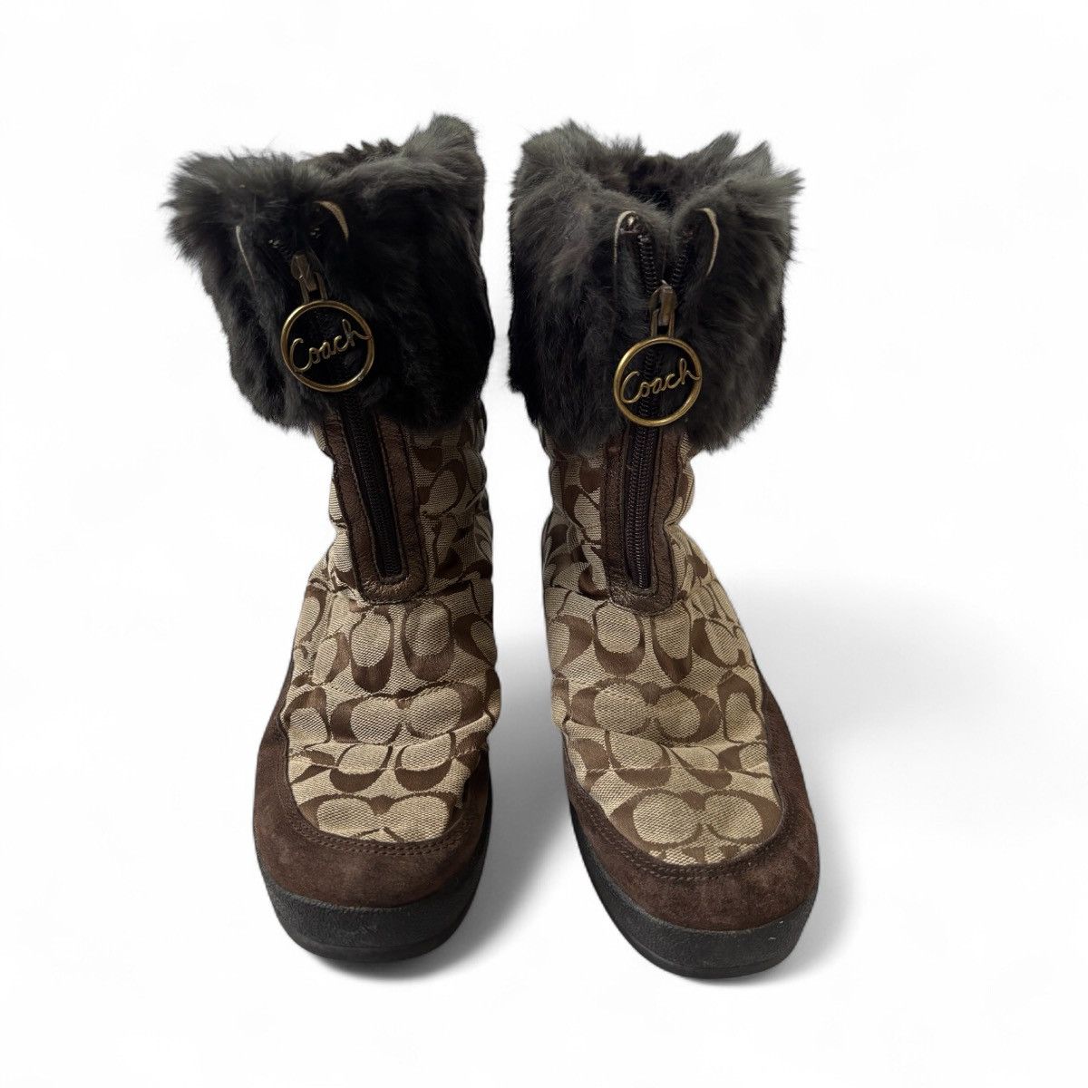 Coach Vintage Coach Y2K monogram Fur boots Size US 9.5 / IT 39.5 - 3 Thumbnail
