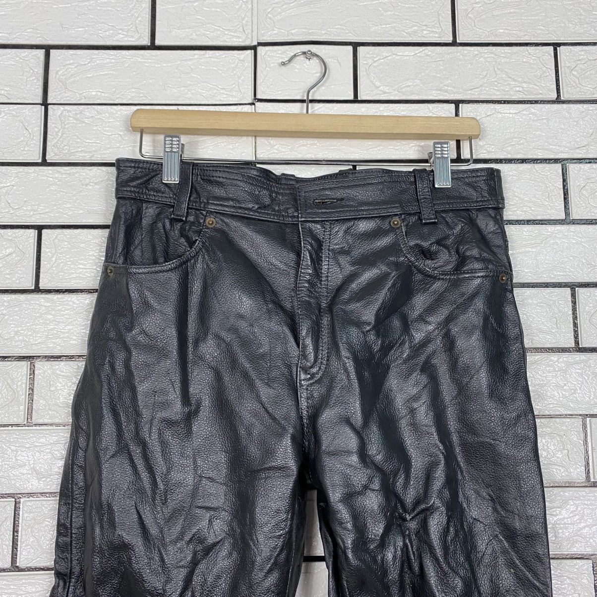 Japanese Brand Vintage Racing Genuine Leather Pants 501 Issey Miyake Size US 30 / EU 46 - 4 Thumbnail