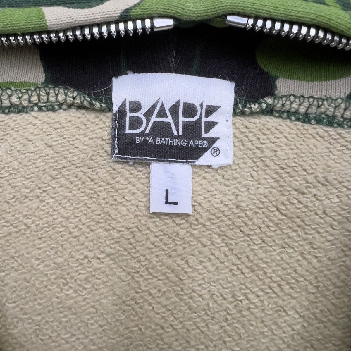 Bape Bape Camo Green Full Zip Up Hoodie Size US L / EU 52-54 / 3 - 8 Thumbnail