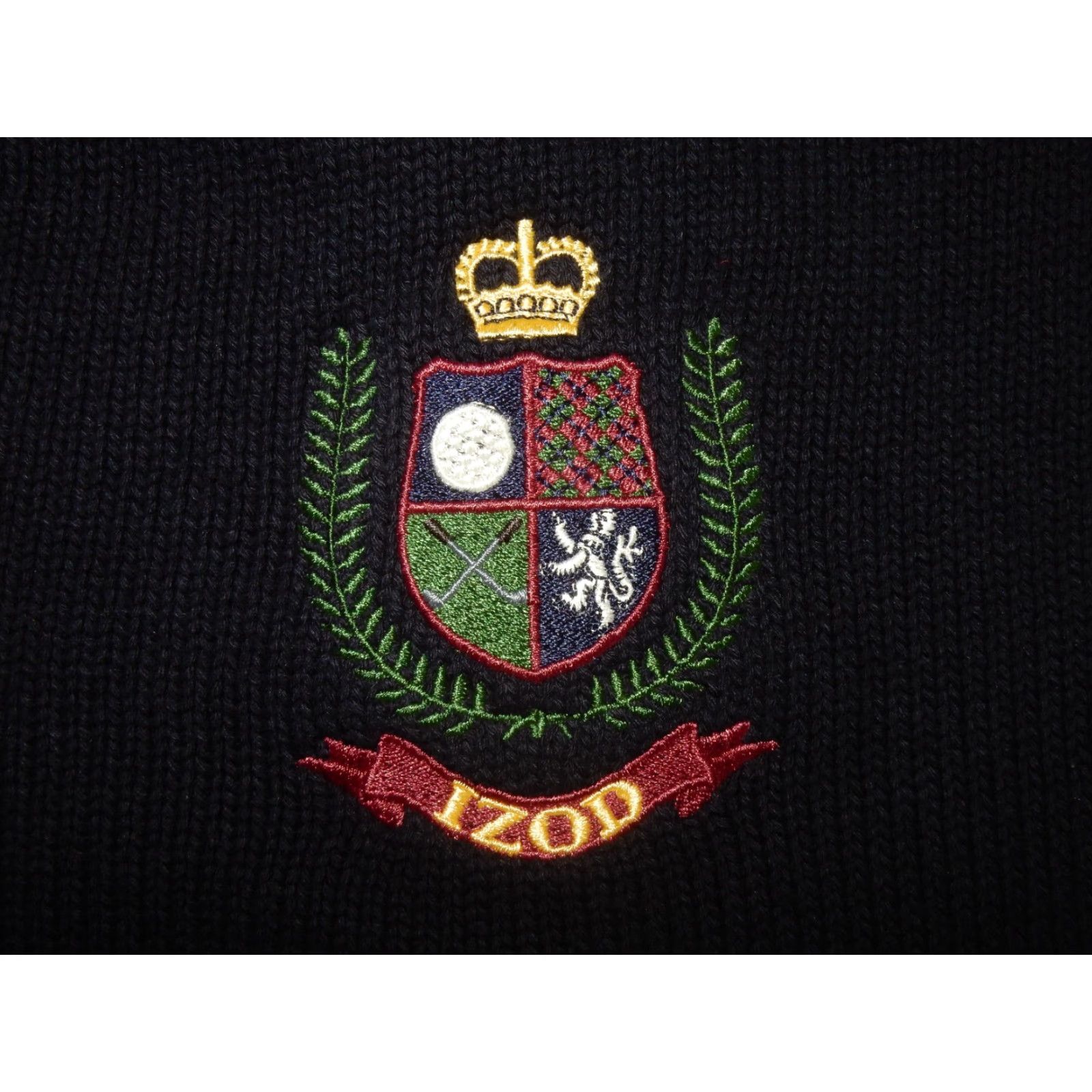 Izod VINTAGE IZOD Men's Sweater XL Pullover Blue Cotton 80s 90s Retro Classic Size US XL / EU 56 / 4 - 2 Thumbnail