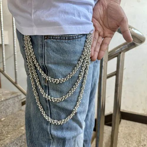 Jewelry Triple Layered Silver Wallet Chain Size ONE SIZE - 2 Thumbnail