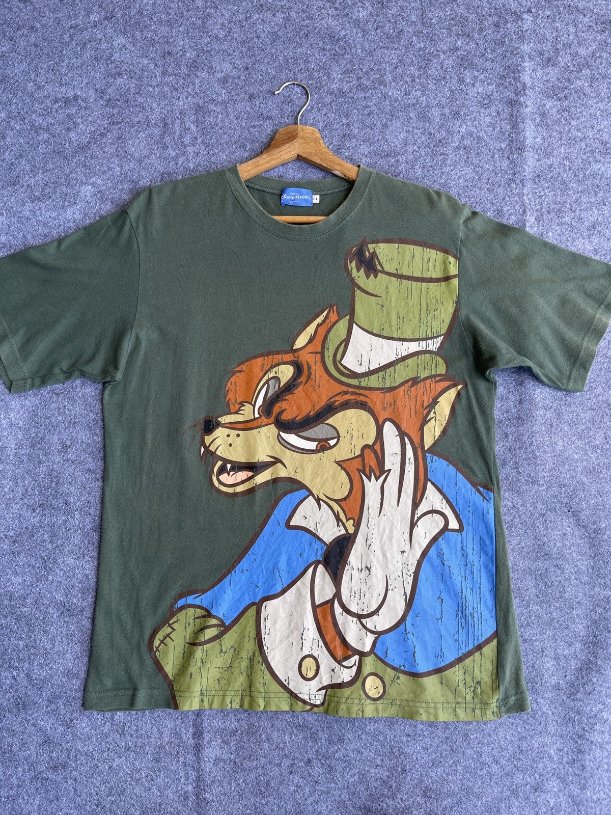 Cartoon Network Rare🔥Tokyo Disney T Shirt Big Bad Wolf Pinocchio Disney Size US L / EU 52-54 / 3 - 9 Thumbnail