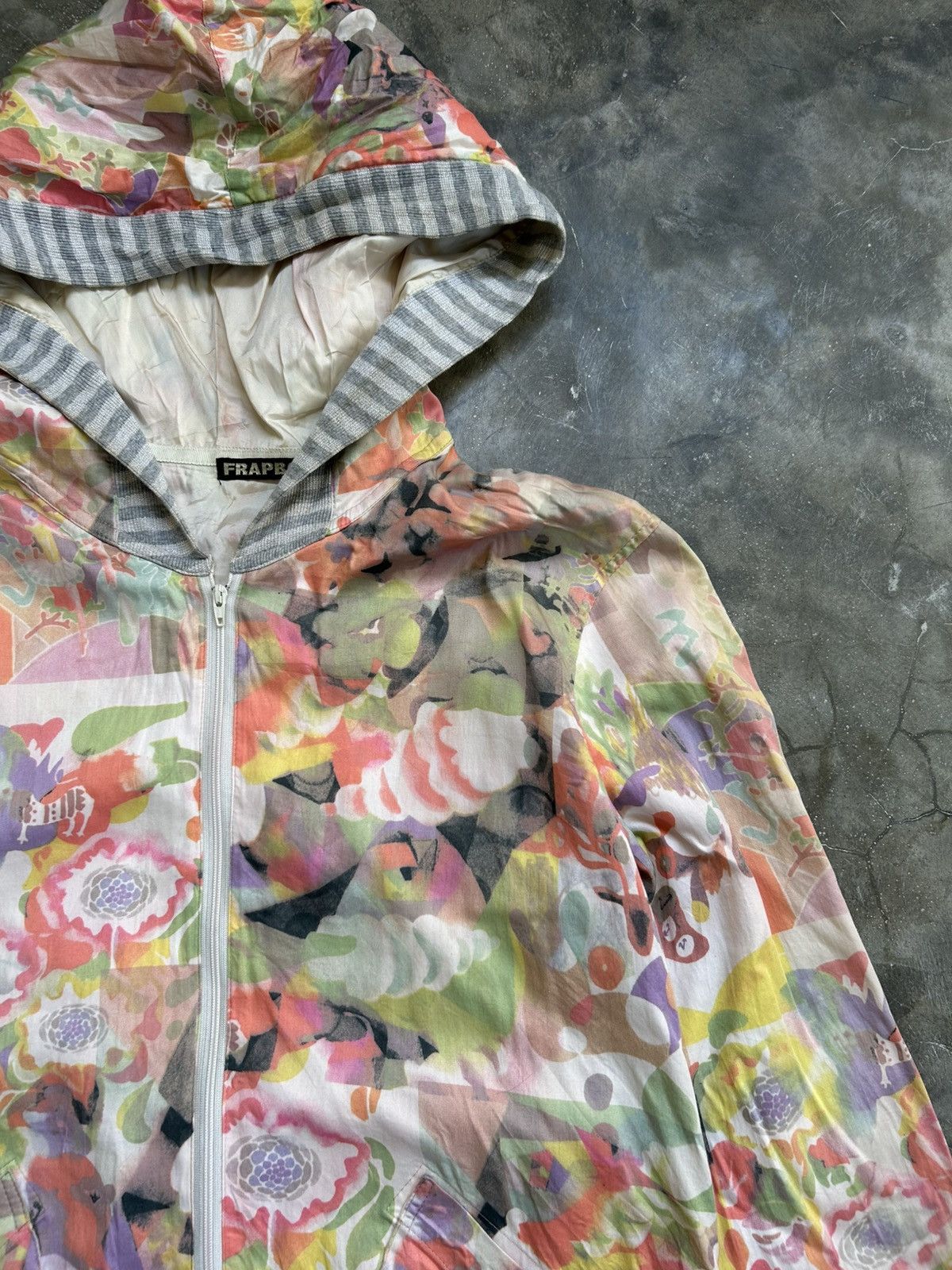 Issey Miyake 2000s Frapbois by Issey Miyake Abstract Printed Zip Jacket Size US M / EU 48-50 / 2 - 2 Thumbnail