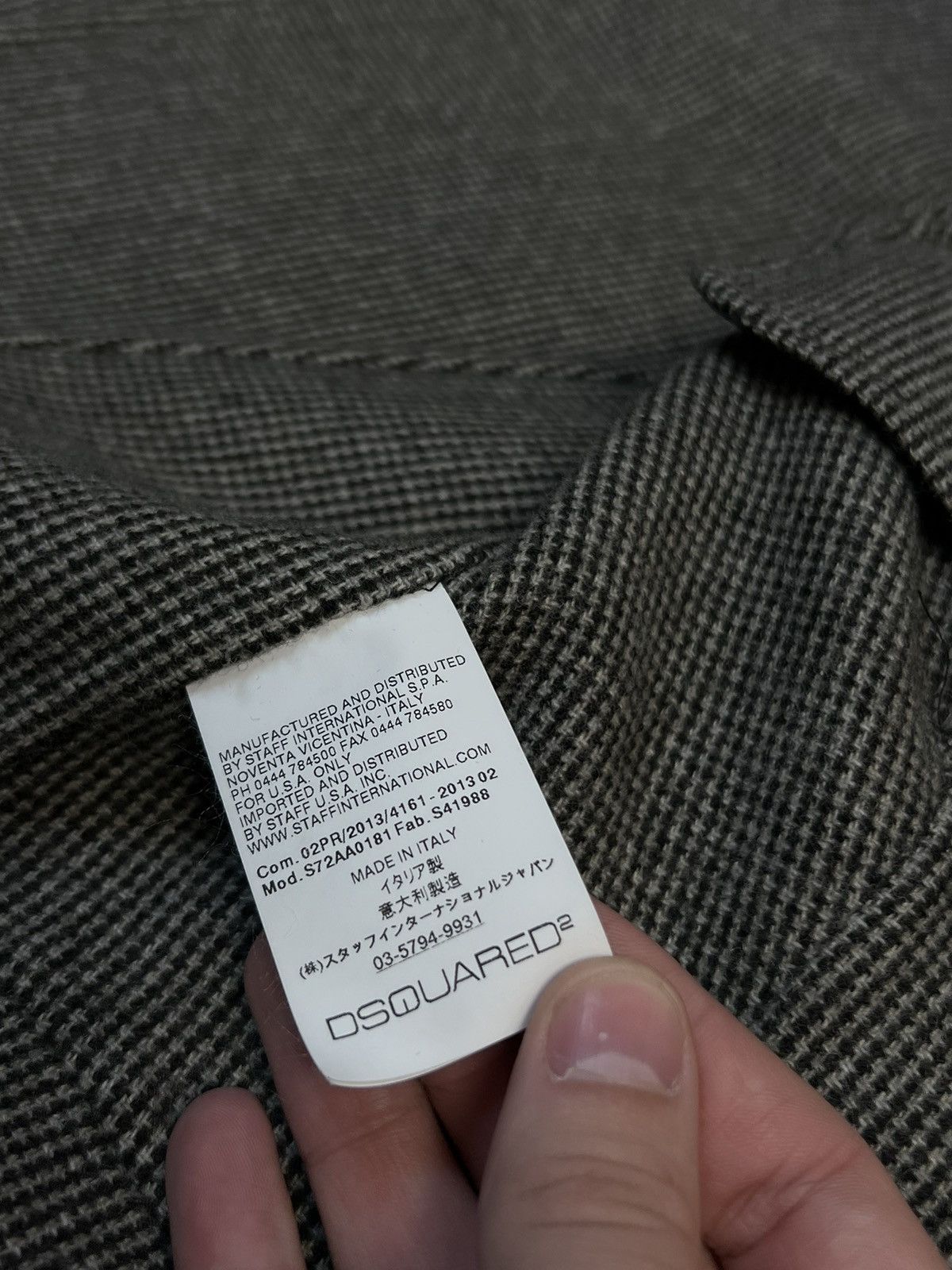 Dsquared2 × Vintage Dsquared2 Wool Checked Gray Coat Jacket with Leather details Size S / US 4 / IT 40 - 18 Thumbnail