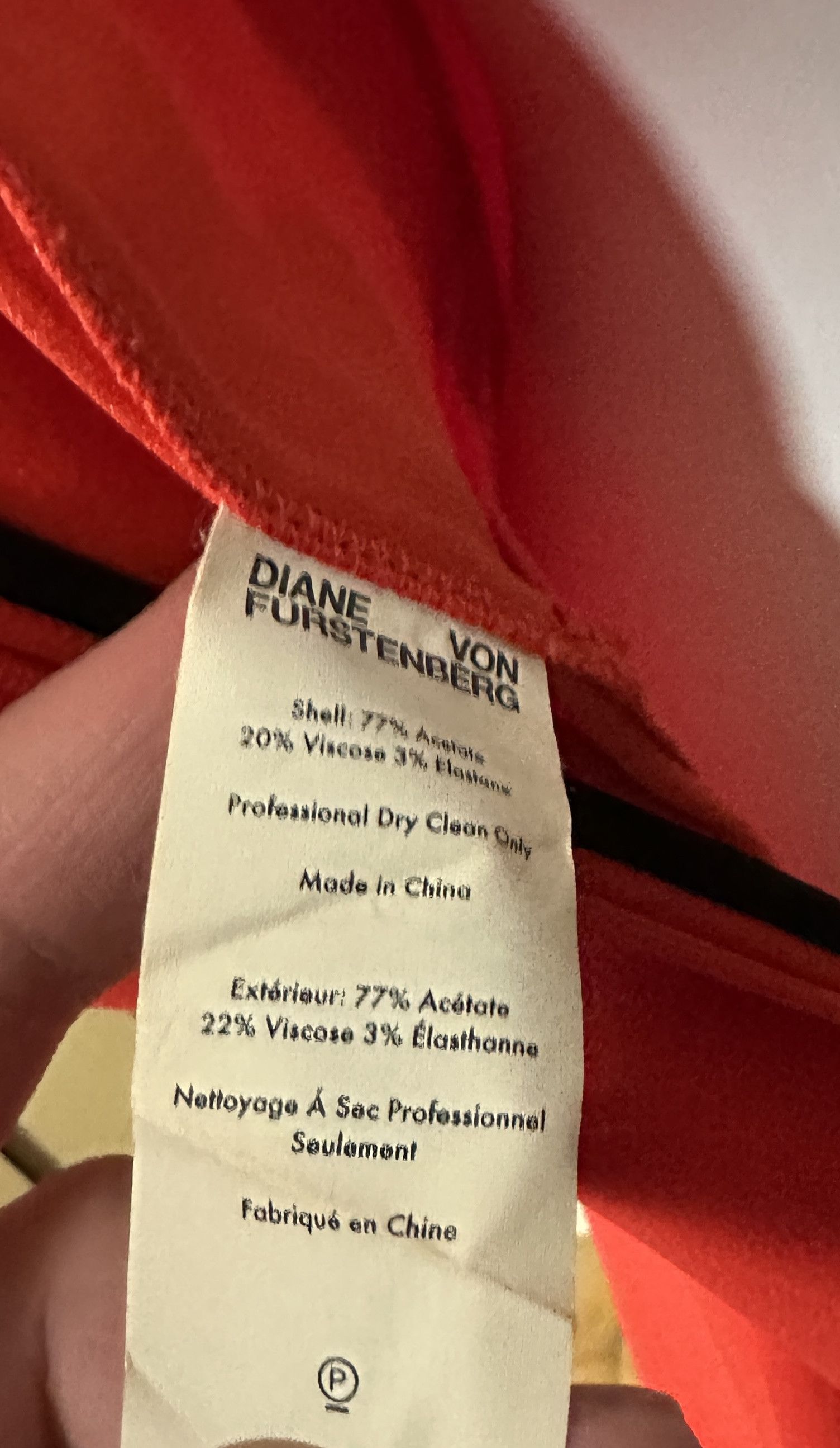 Diane von Furstenberg V-Neck Paneled Dress Sun Dried Tomato Size L / US 10 / IT 46 - 7 Thumbnail