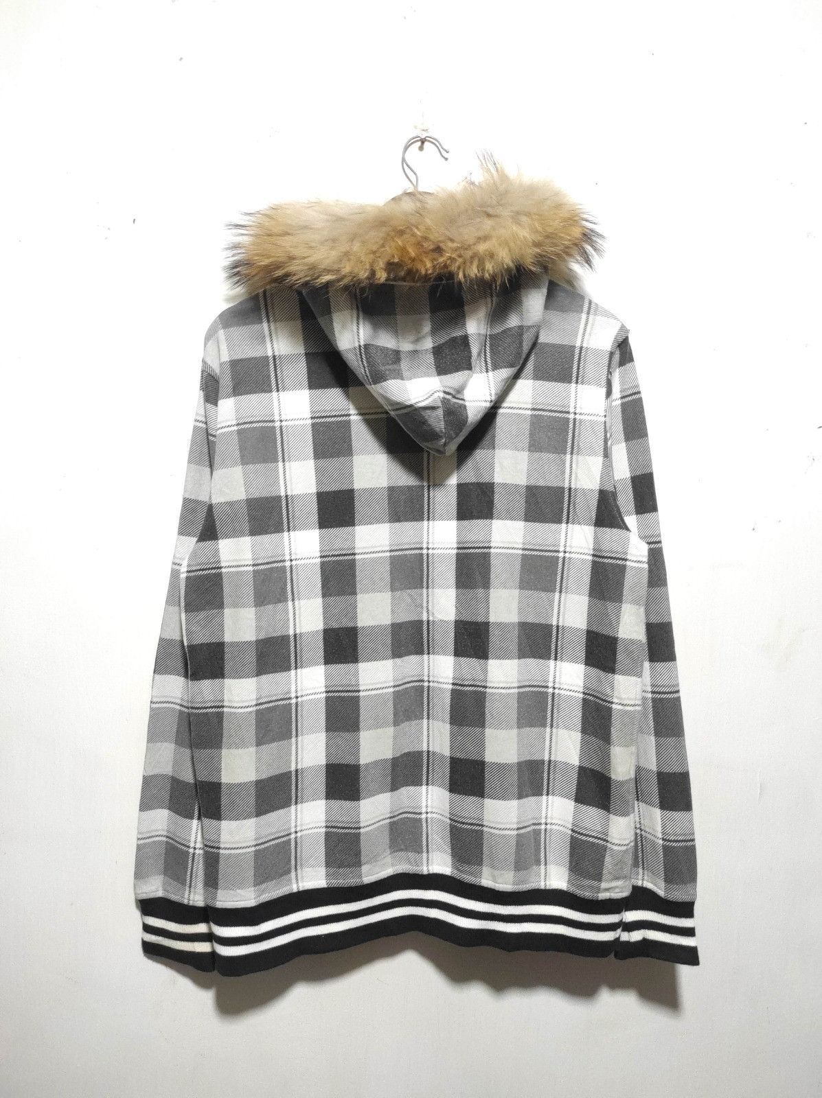 Japanese Brand One After 99 plaid zip fur hoodie ifsix LGB style Size US L / EU 52-54 / 3 - 8 Thumbnail