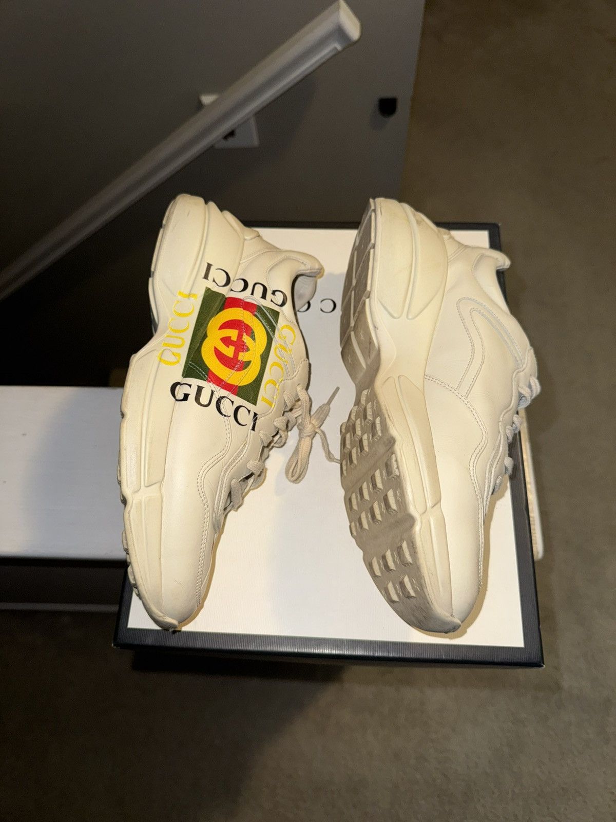 Gucci Gucci Rhyton Logo Ivory Size US 10.5 / EU 43-44 - 3 Thumbnail